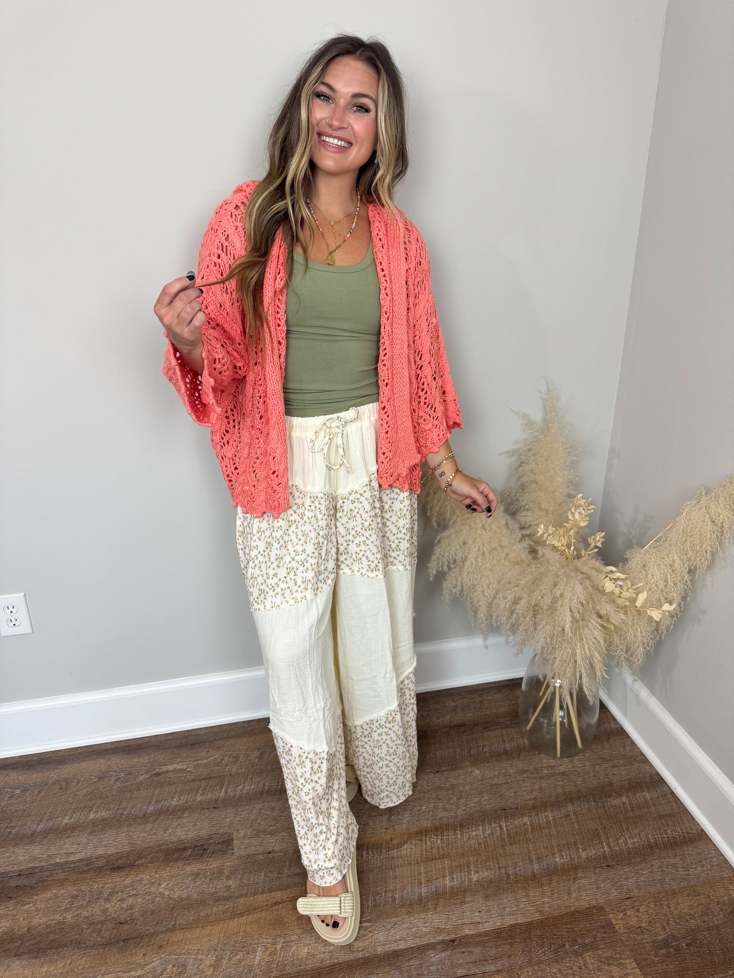 Destiny Hooded Cardigan | Coral