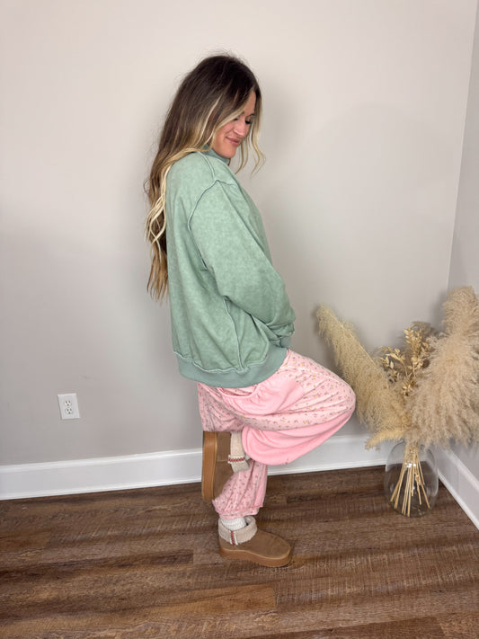 Denver Mock Neck Sweatshirt | Sage