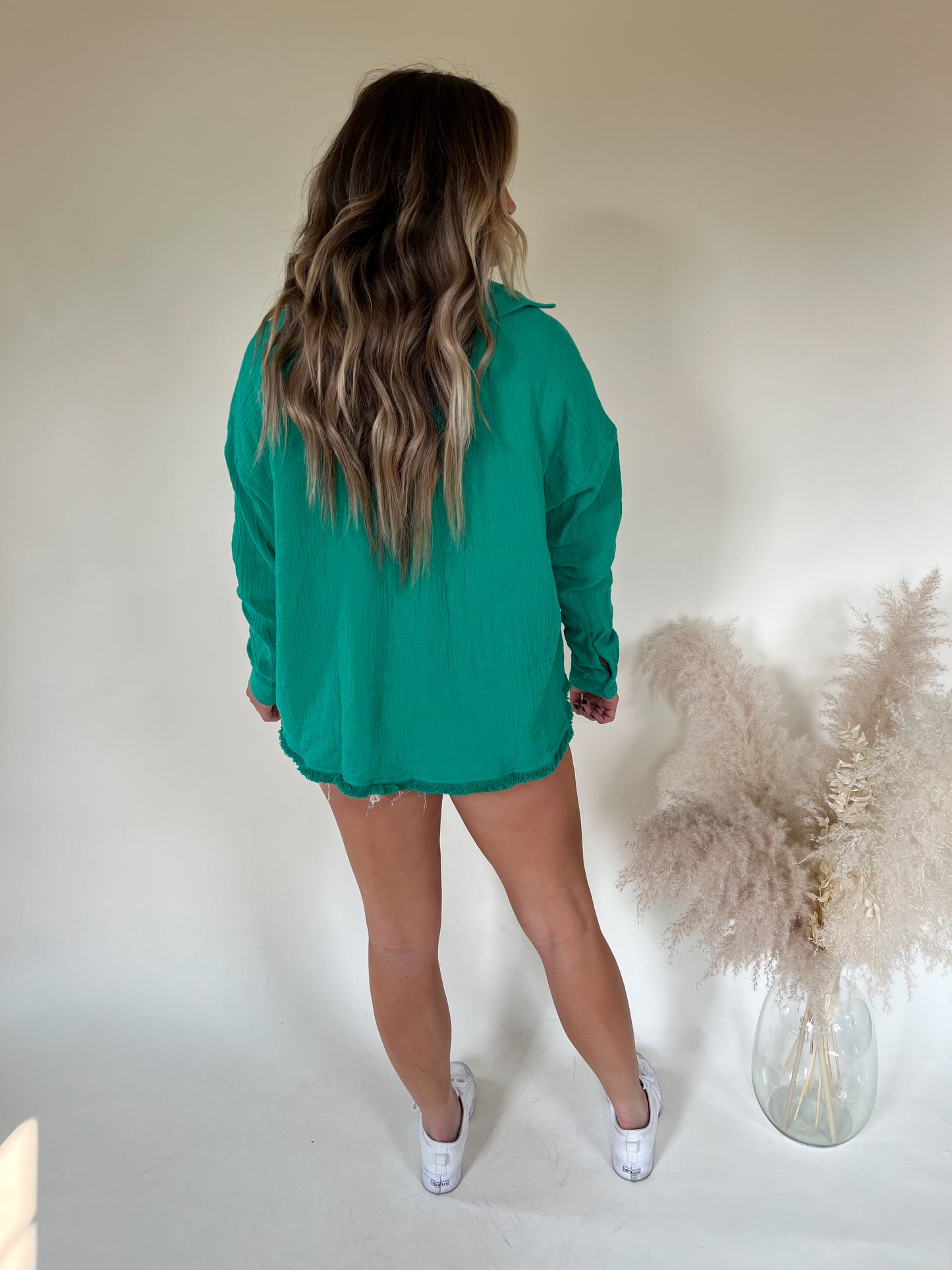 Brand New Linen Top | Green