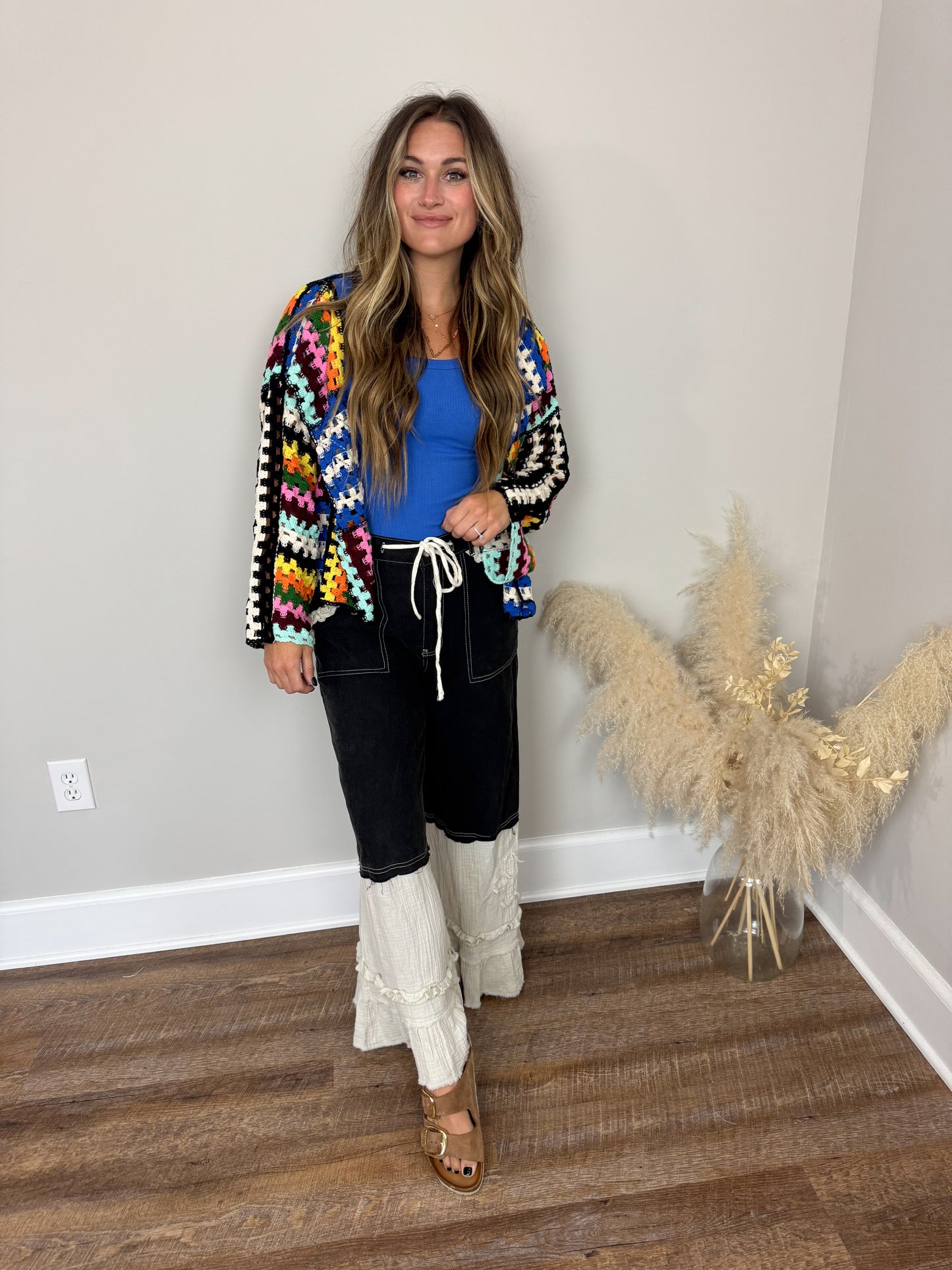 Emilia Crochet Cardigan | Blue