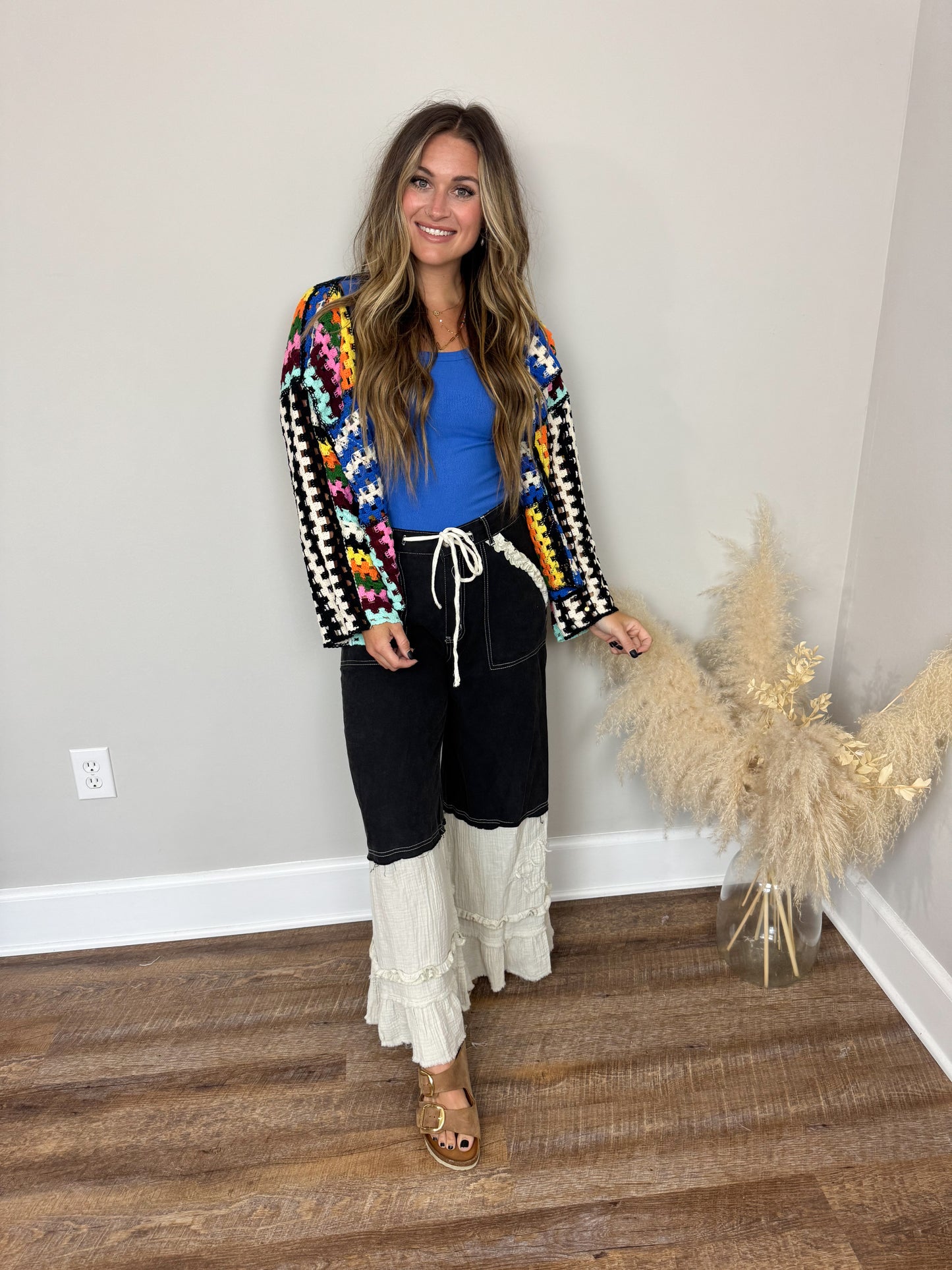 Emilia Crochet Cardigan | Blue