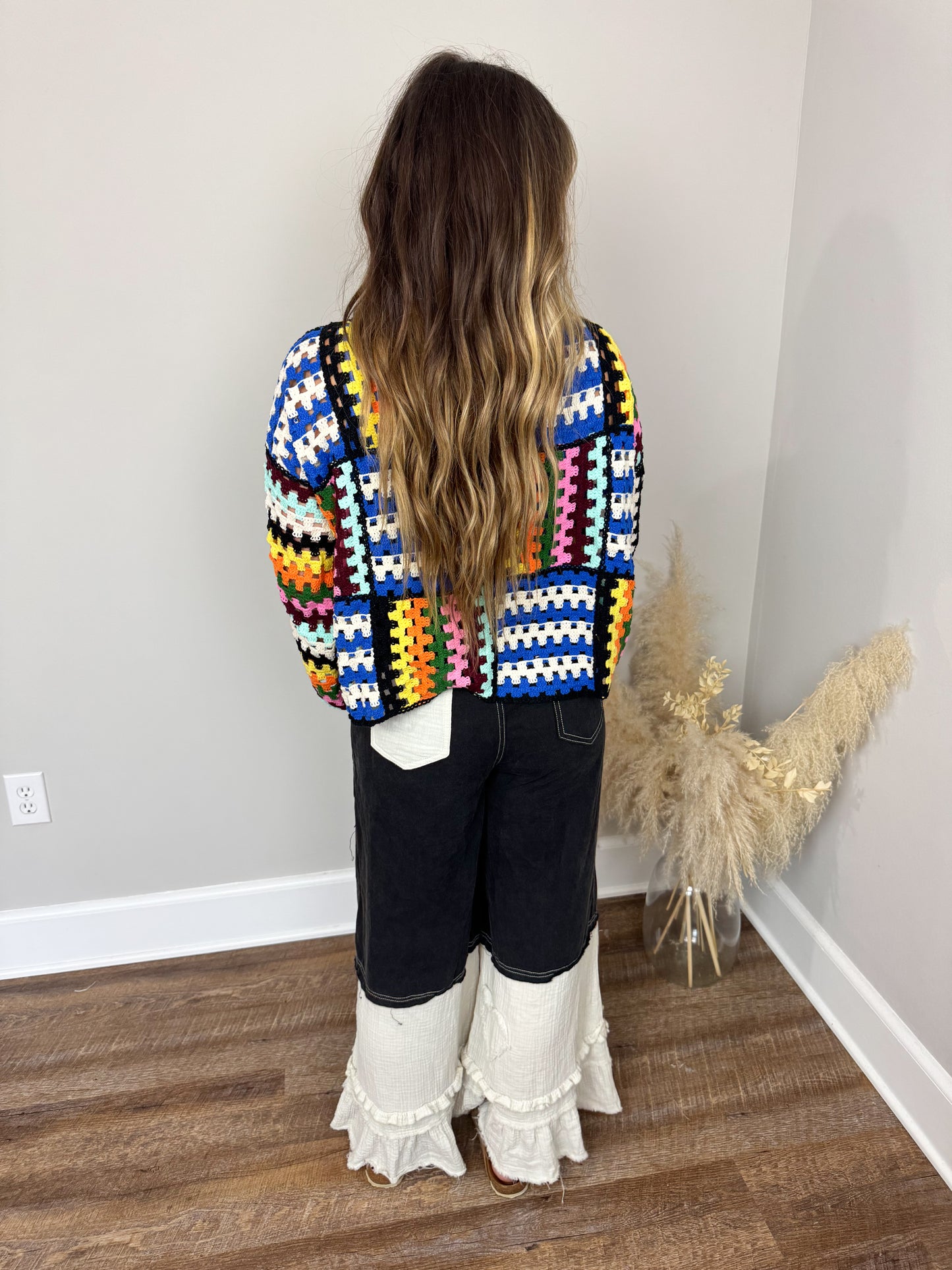 Emilia Crochet Cardigan | Blue