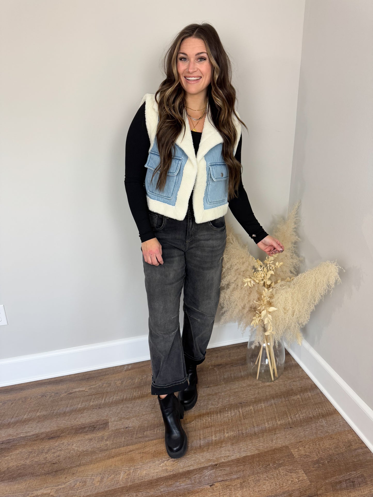 Grey Sherpa Vest FINAL SALE