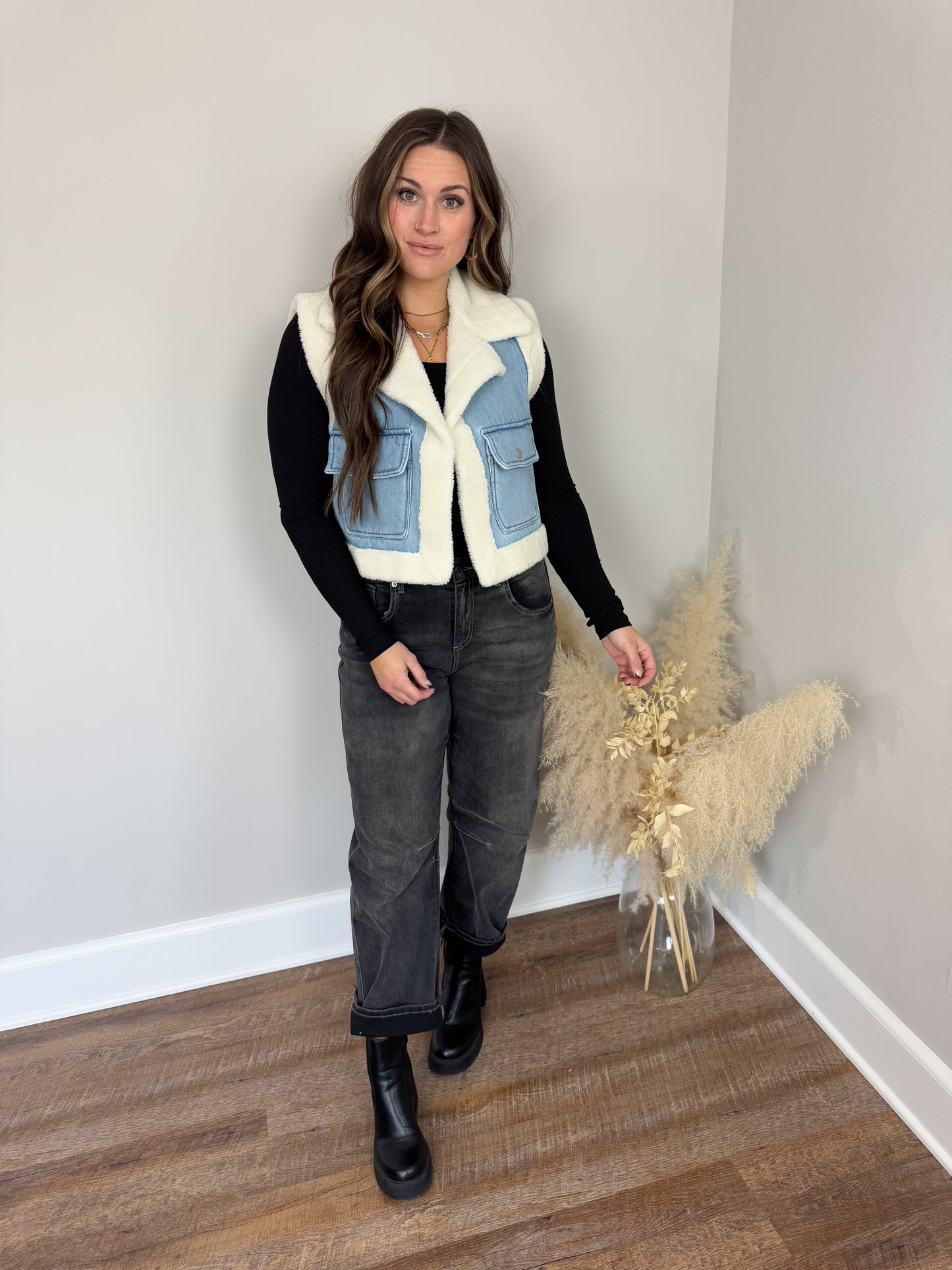 Grey Sherpa Vest FINAL SALE