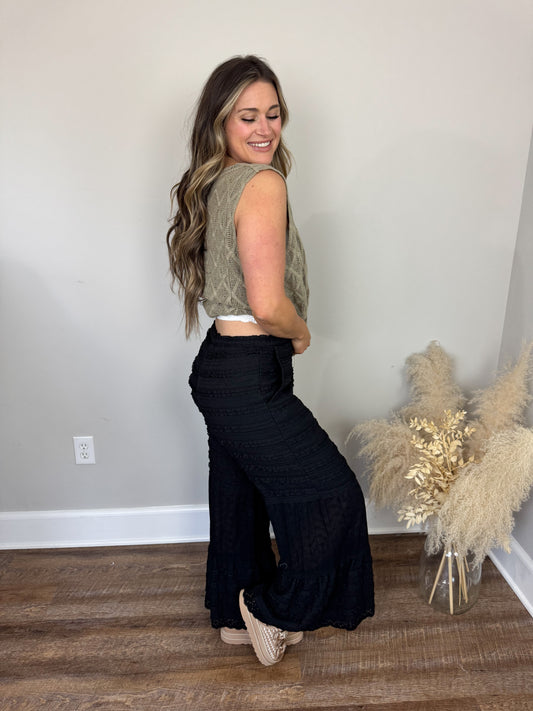 Portugal Lace Pants | Black