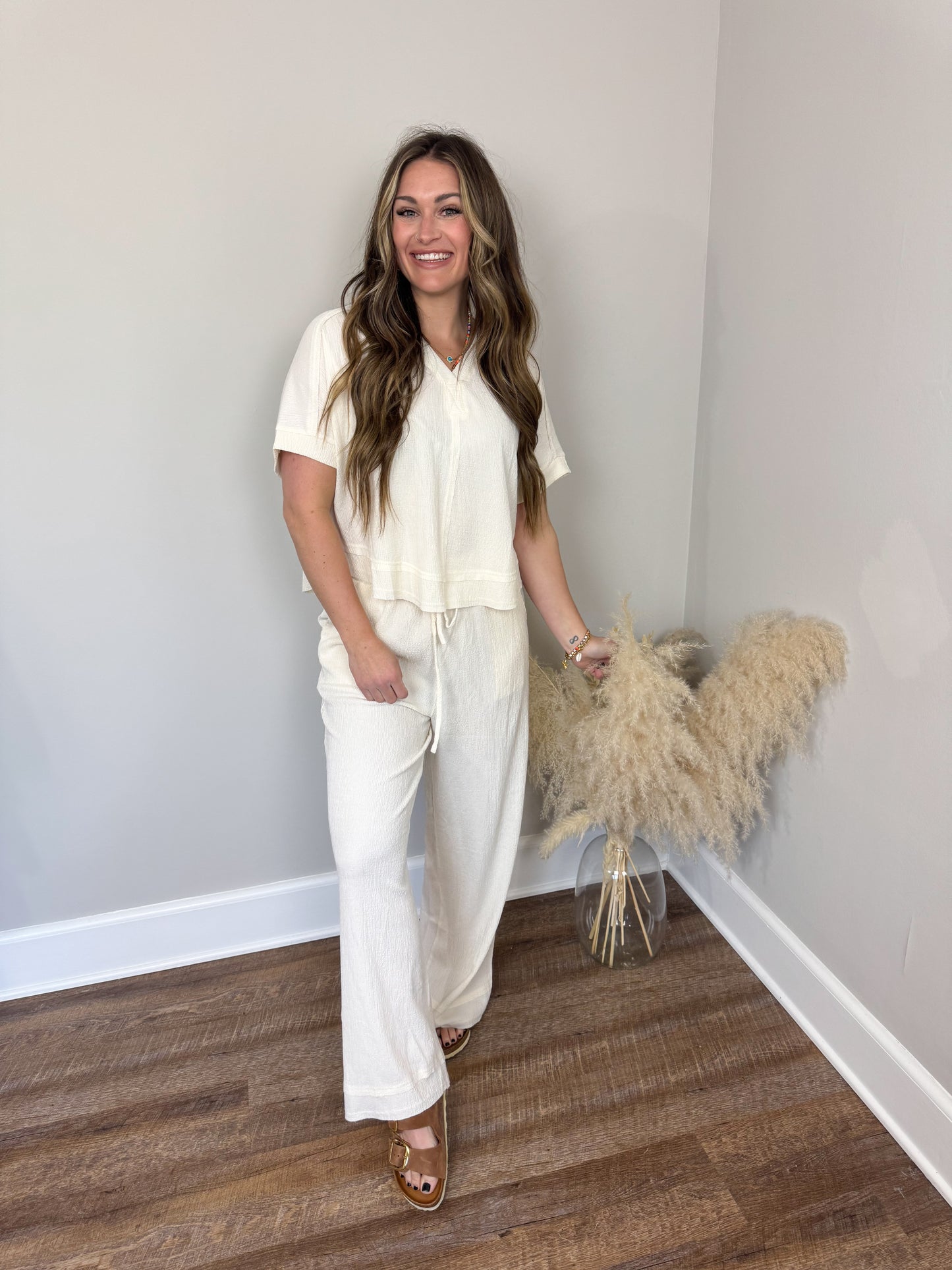 Getting Ready Textured Pants