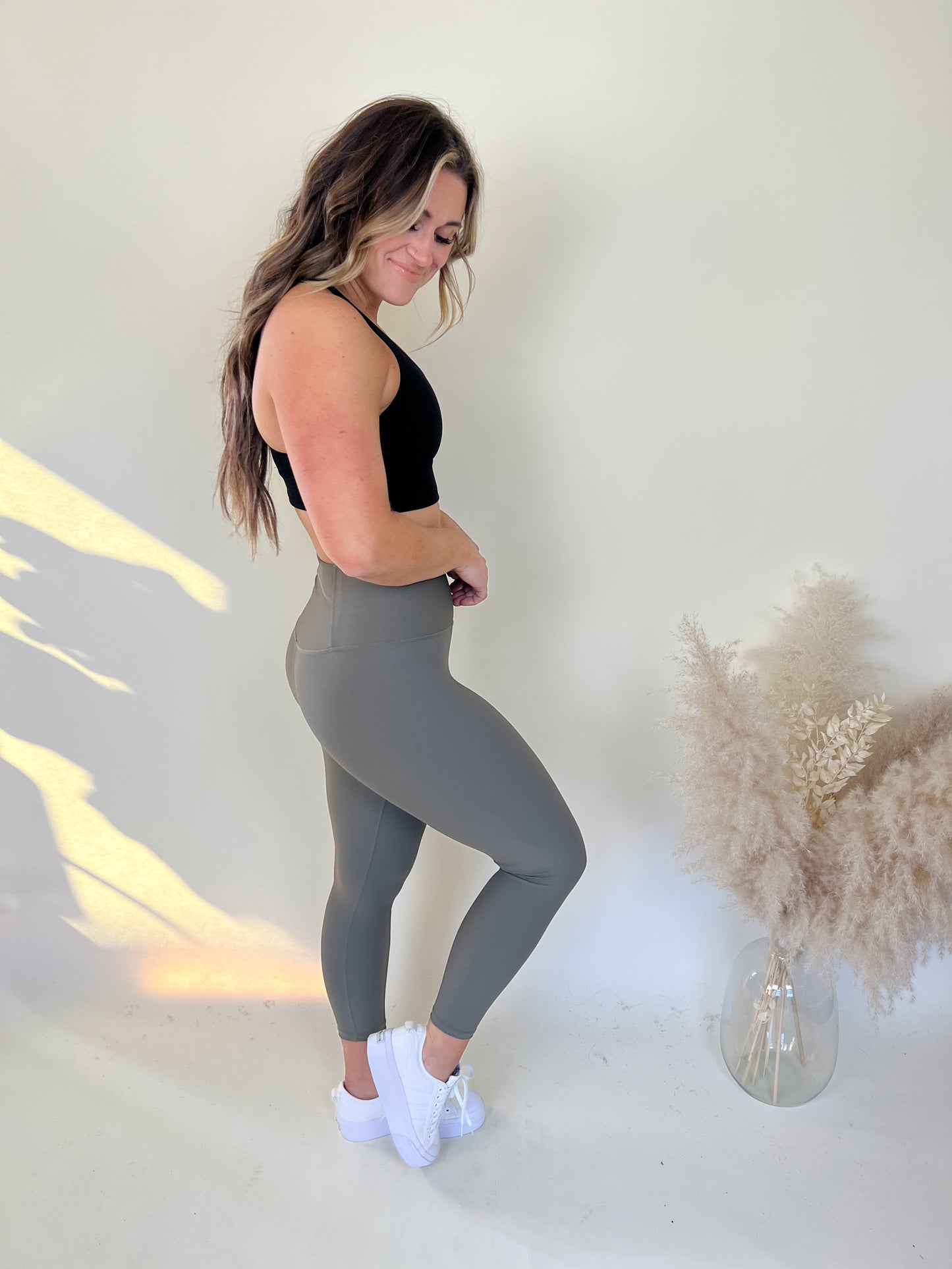 Namaste Ribbed Leggings | Green
