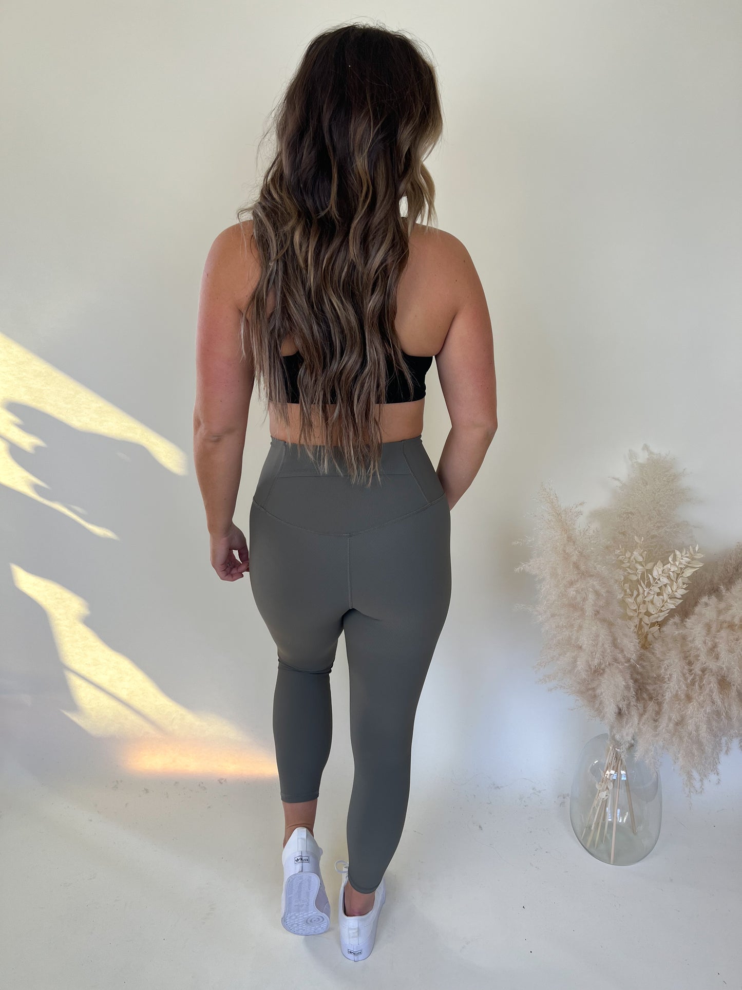 Namaste Ribbed Leggings | Green