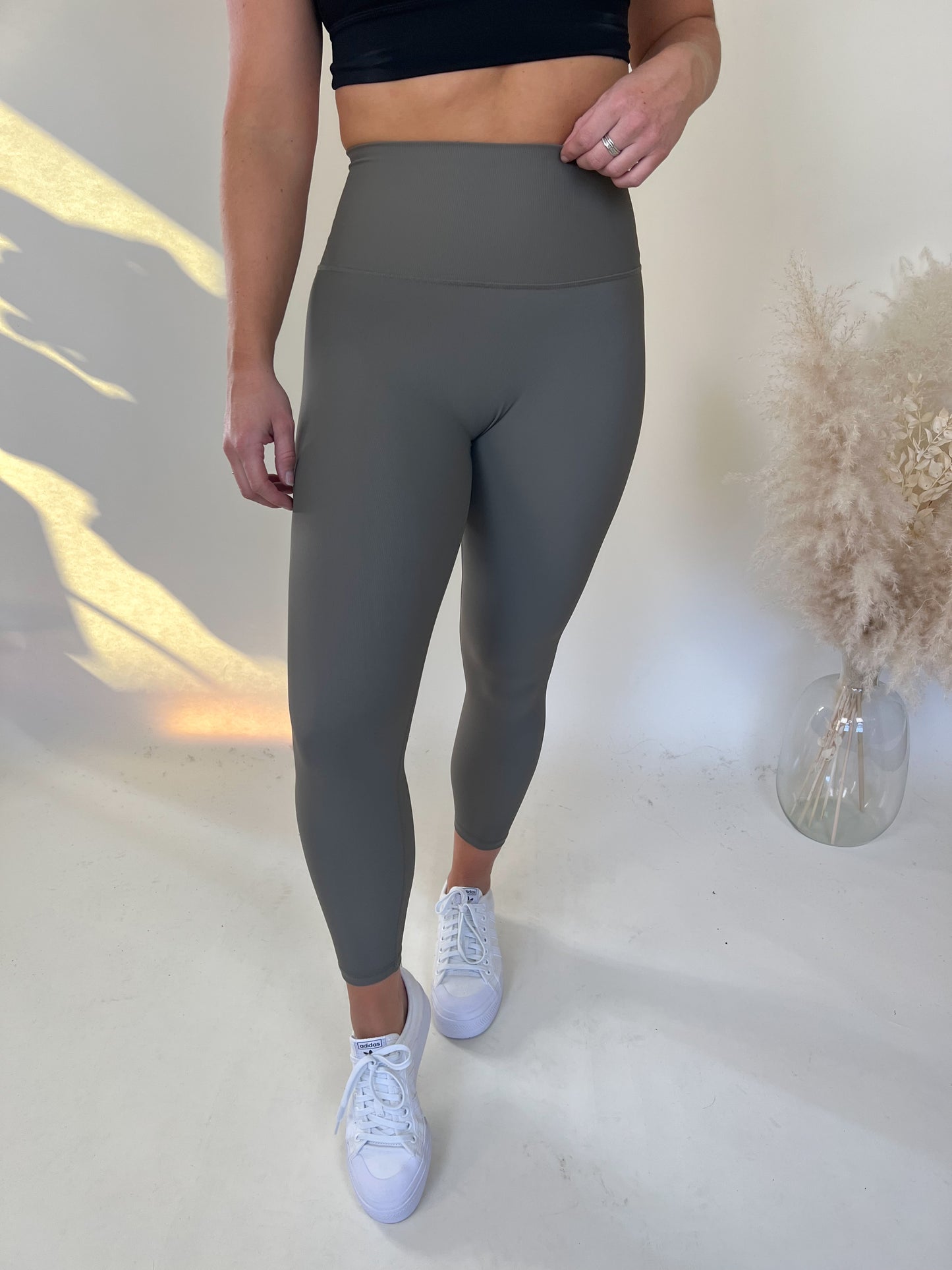 Namaste Ribbed Leggings | Green