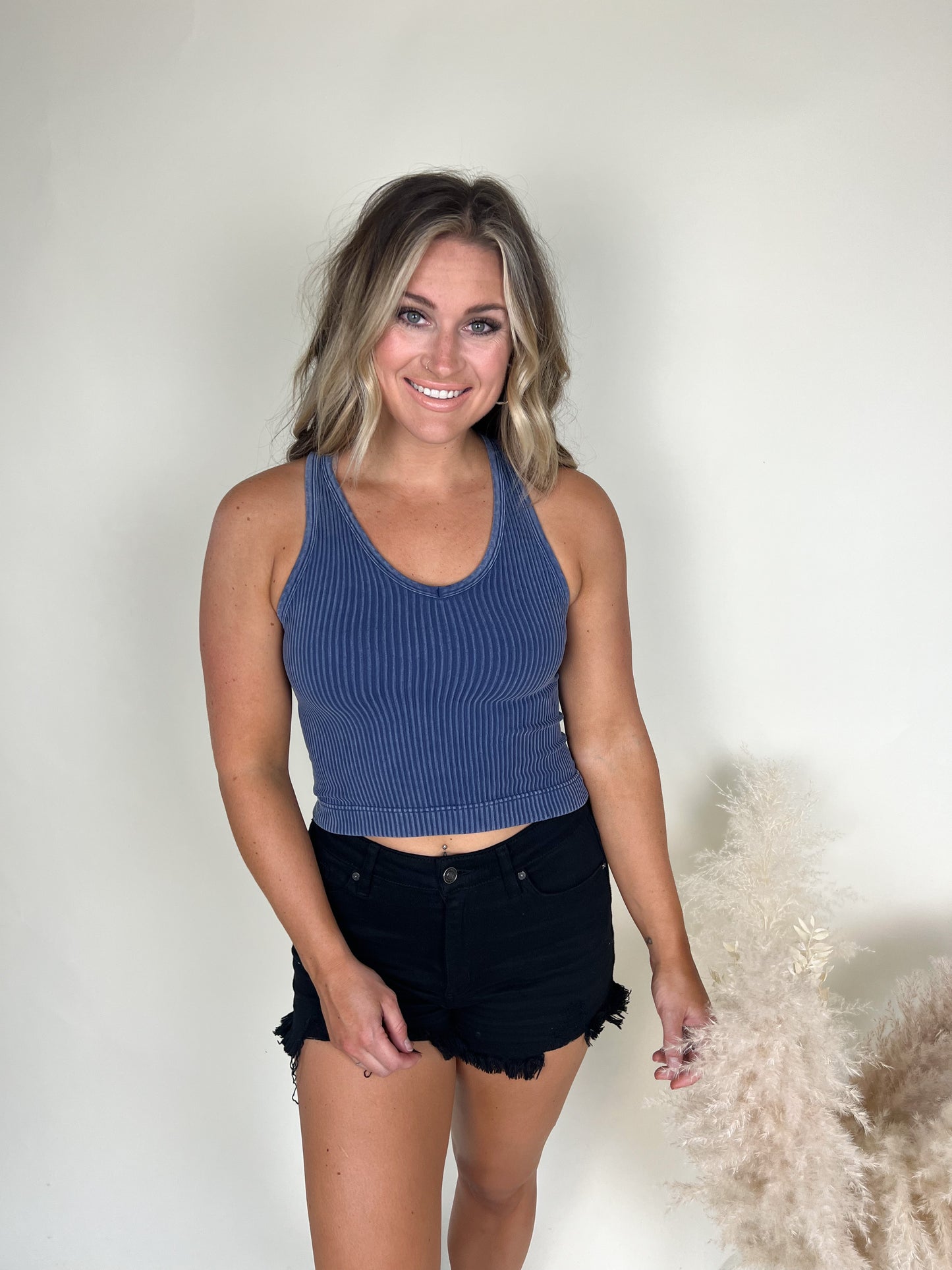 Day Off Cropped Tank | Navy