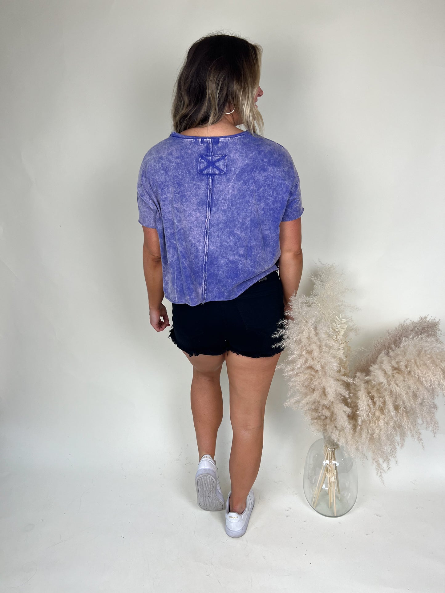 Piece of Advice Crop Top | Light Navy