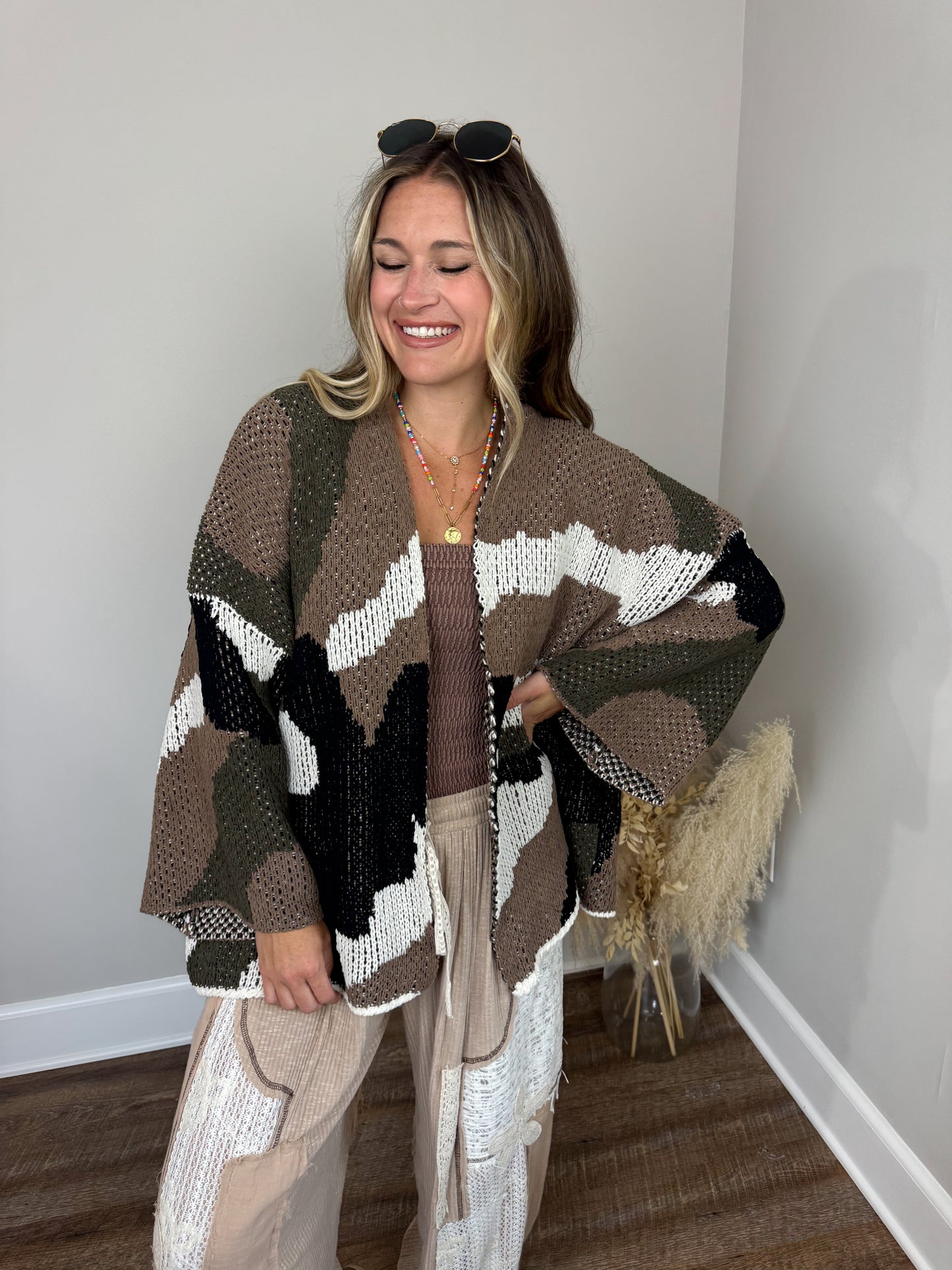 Hidden Haven Camo Cardigan