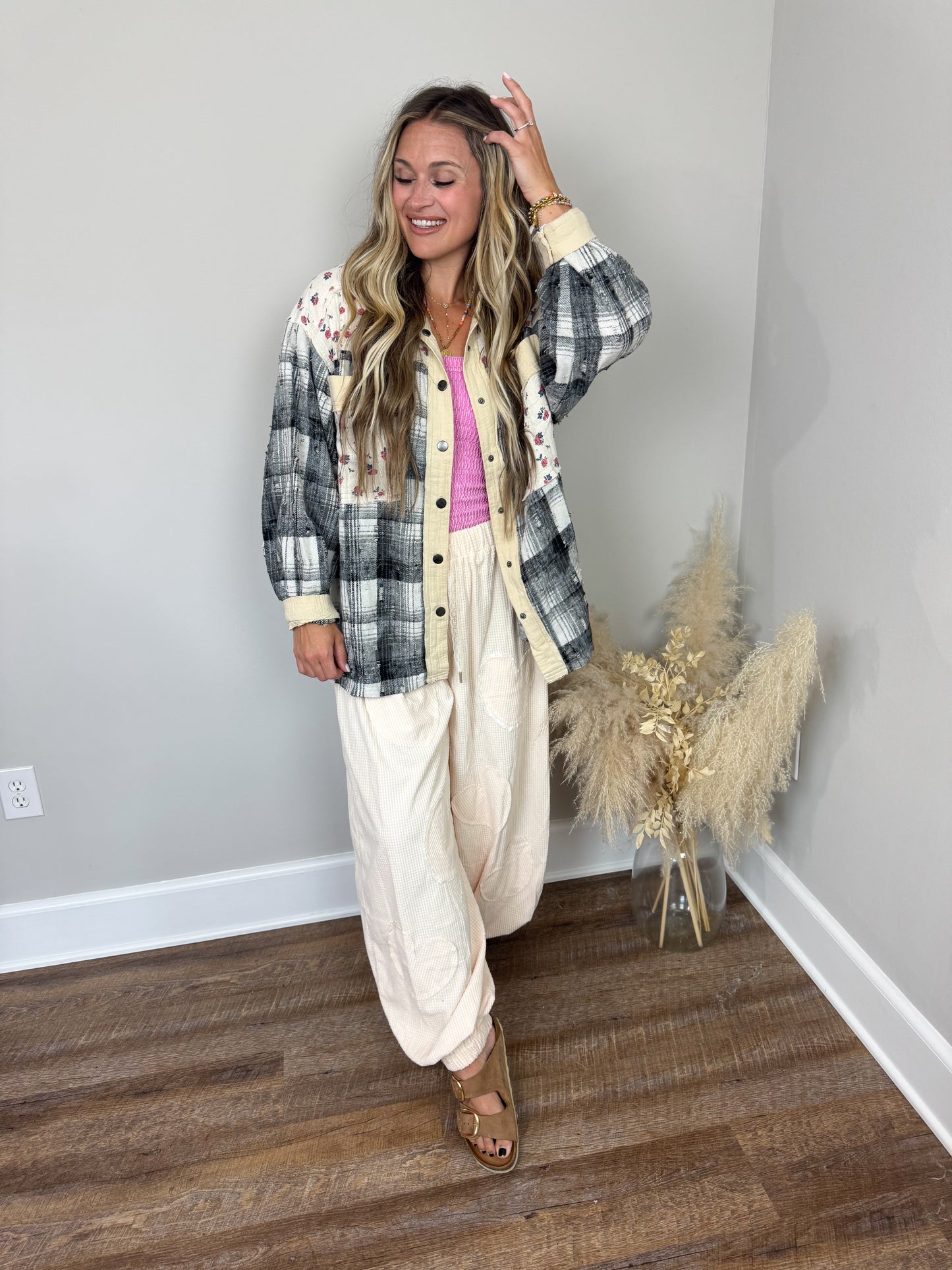 Dominion Plaid Top