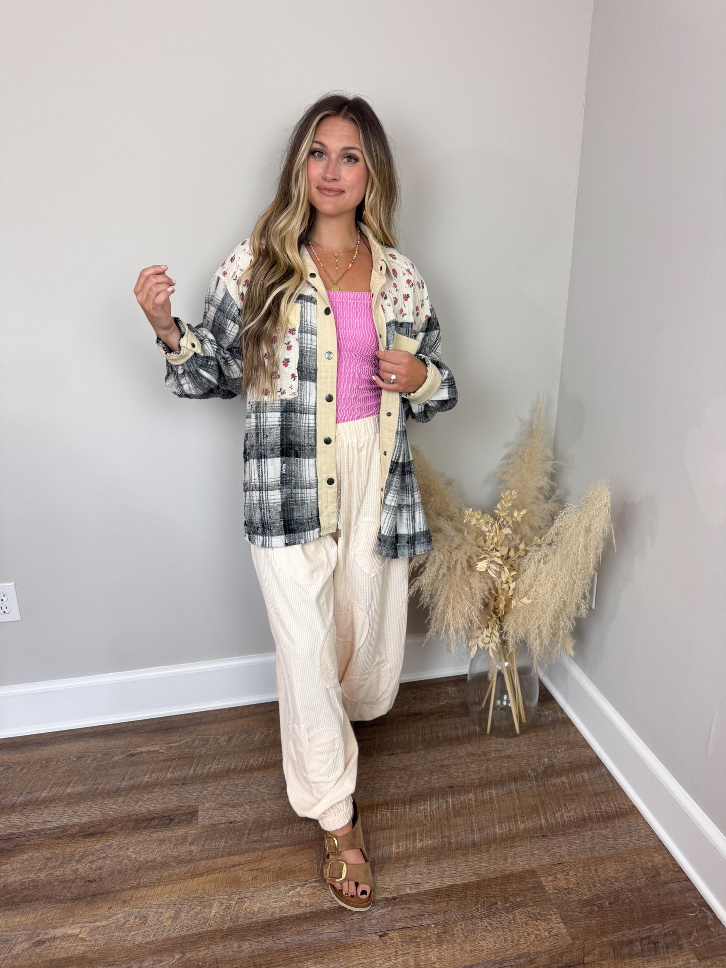 Dominion Plaid Top
