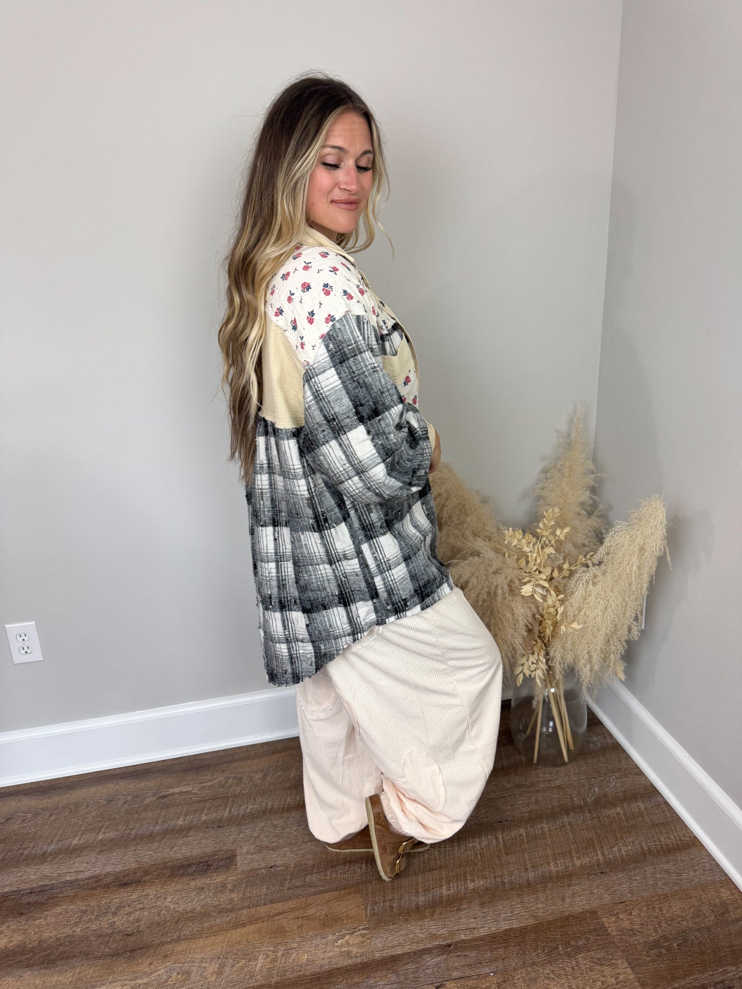 Dominion Plaid Top