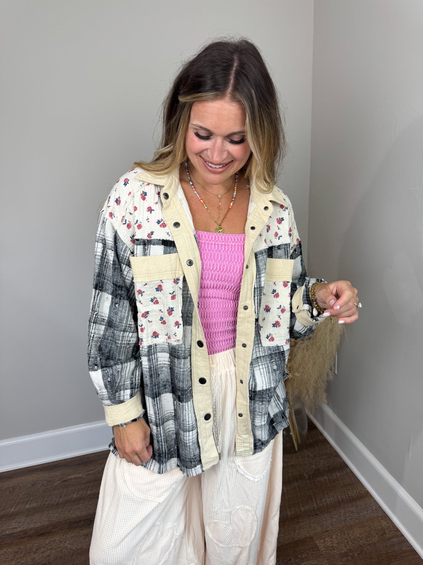Dominion Plaid Top