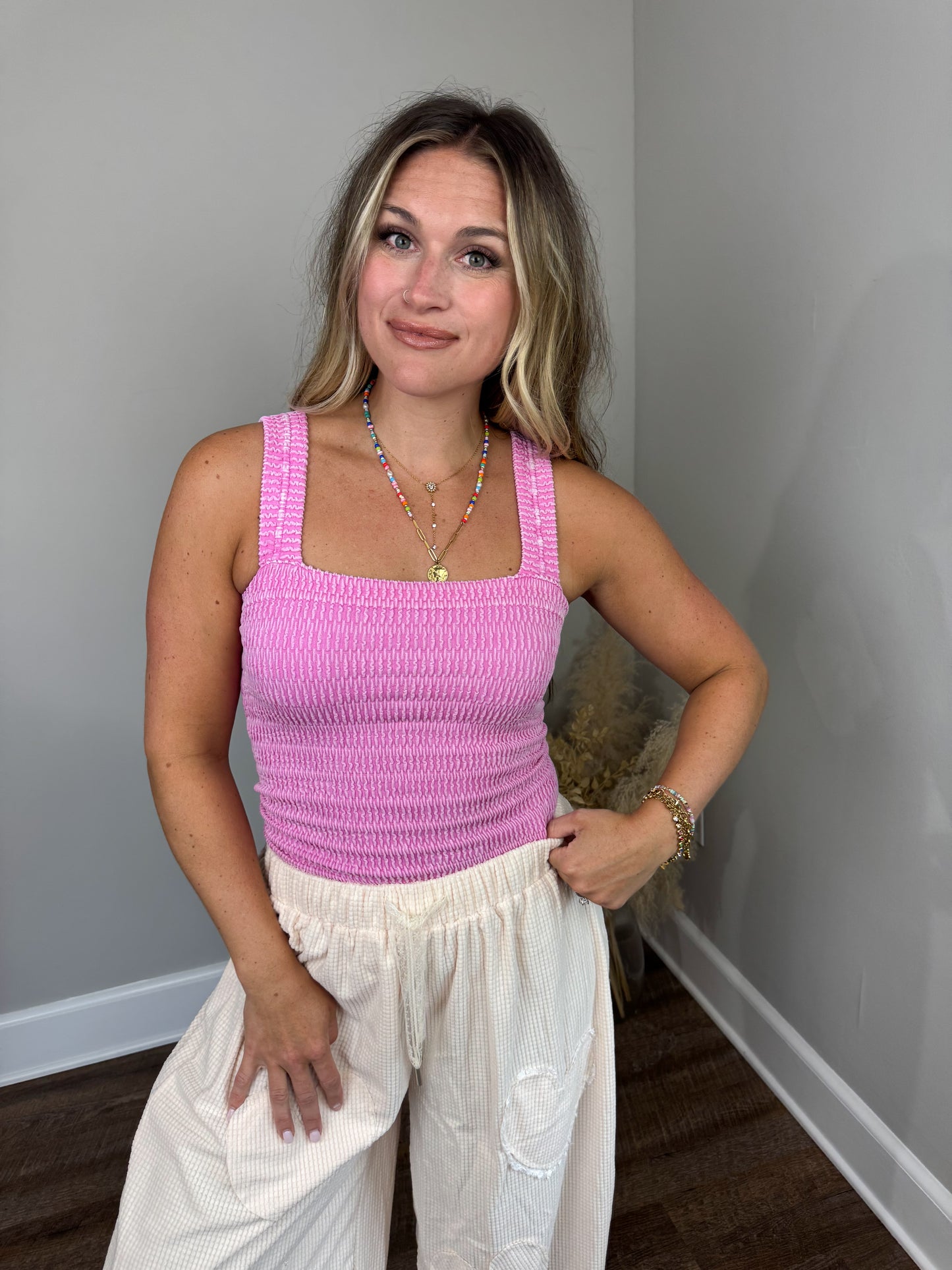 Meadow Daze Seamless Top | Candy Pink