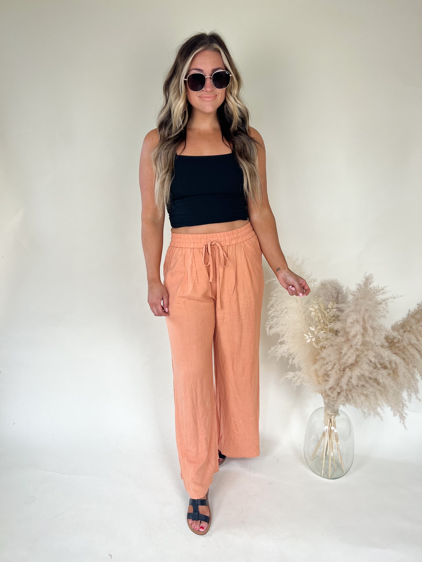 Logan Palazzo Pants | Papaya