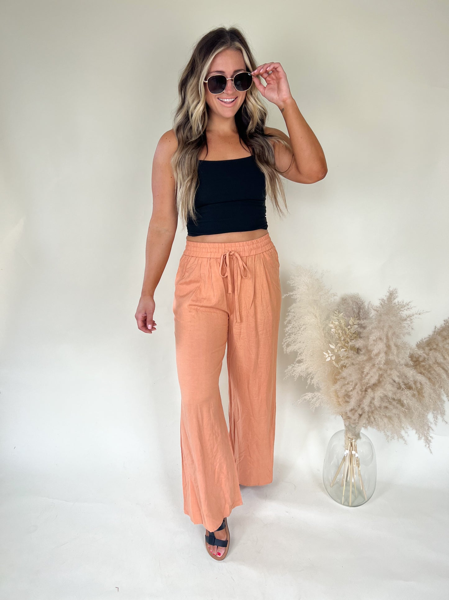 Logan Palazzo Pants | Papaya