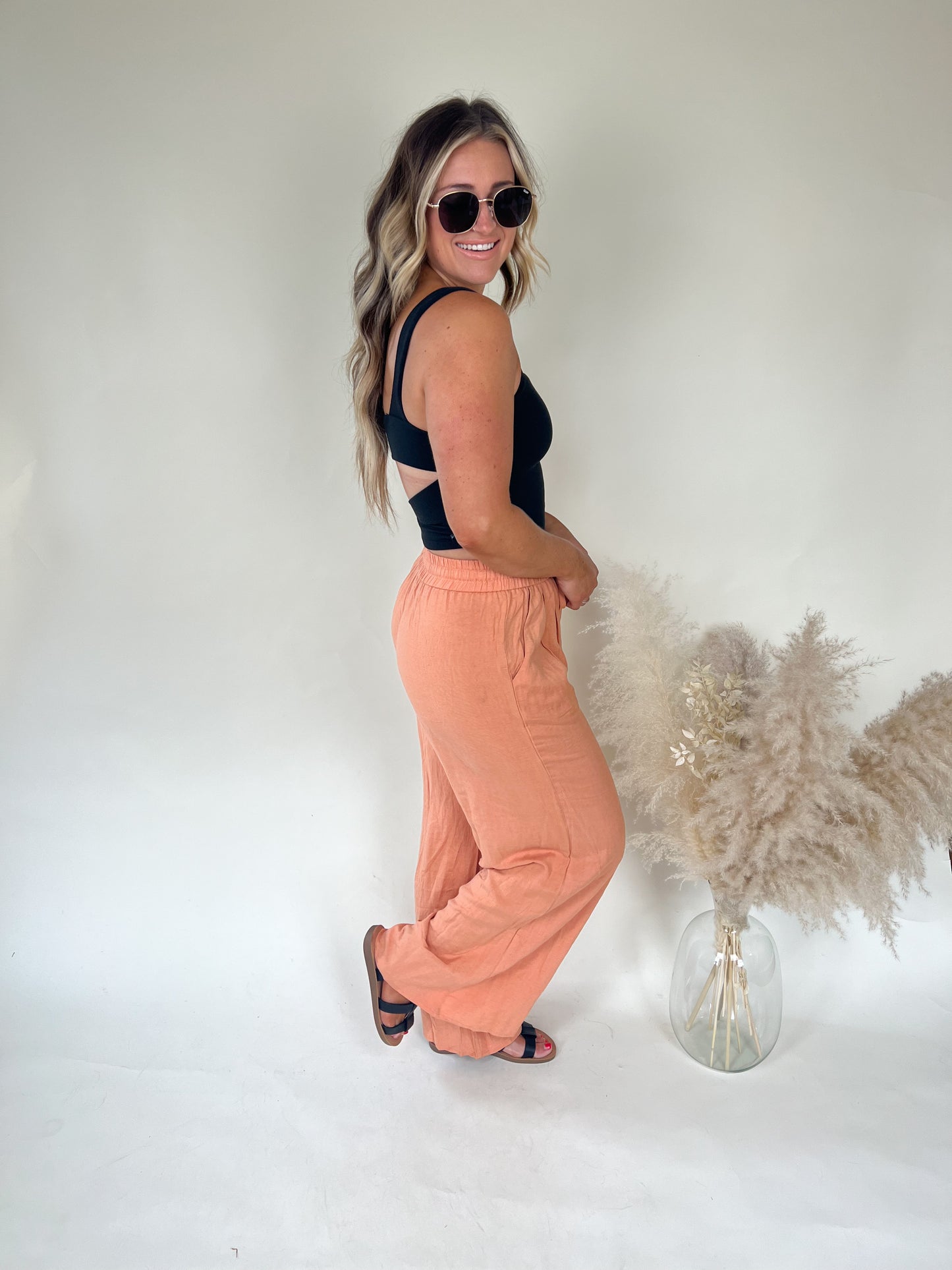 Logan Palazzo Pants | Papaya