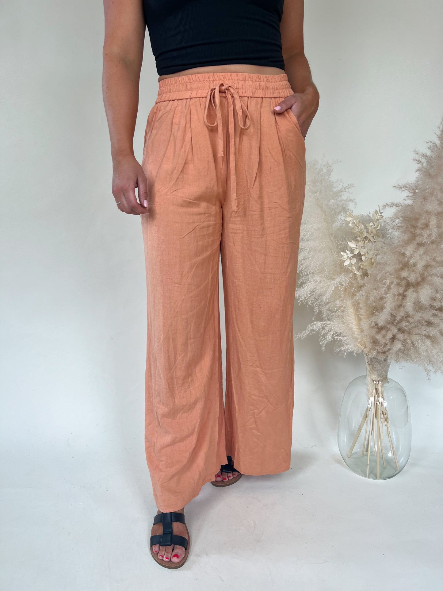 Logan Palazzo Pants | Papaya