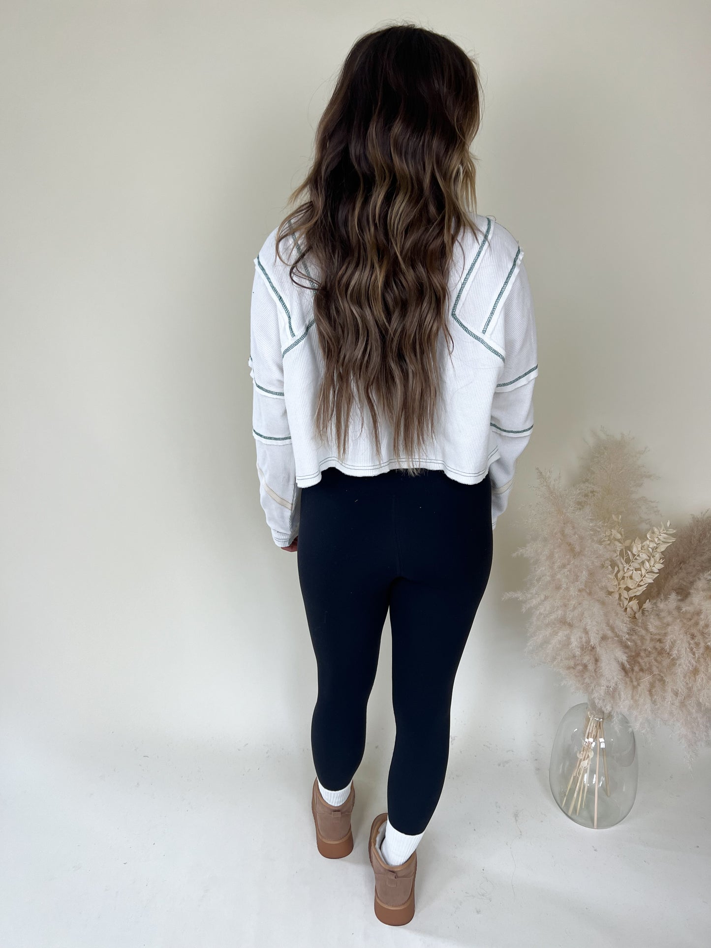 Charming Half Zip Pullover | White