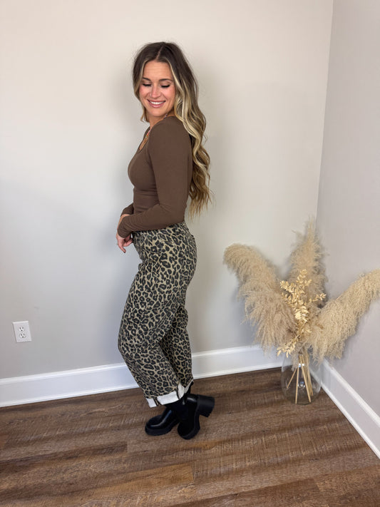 Risen Barrel Pants | Leopard