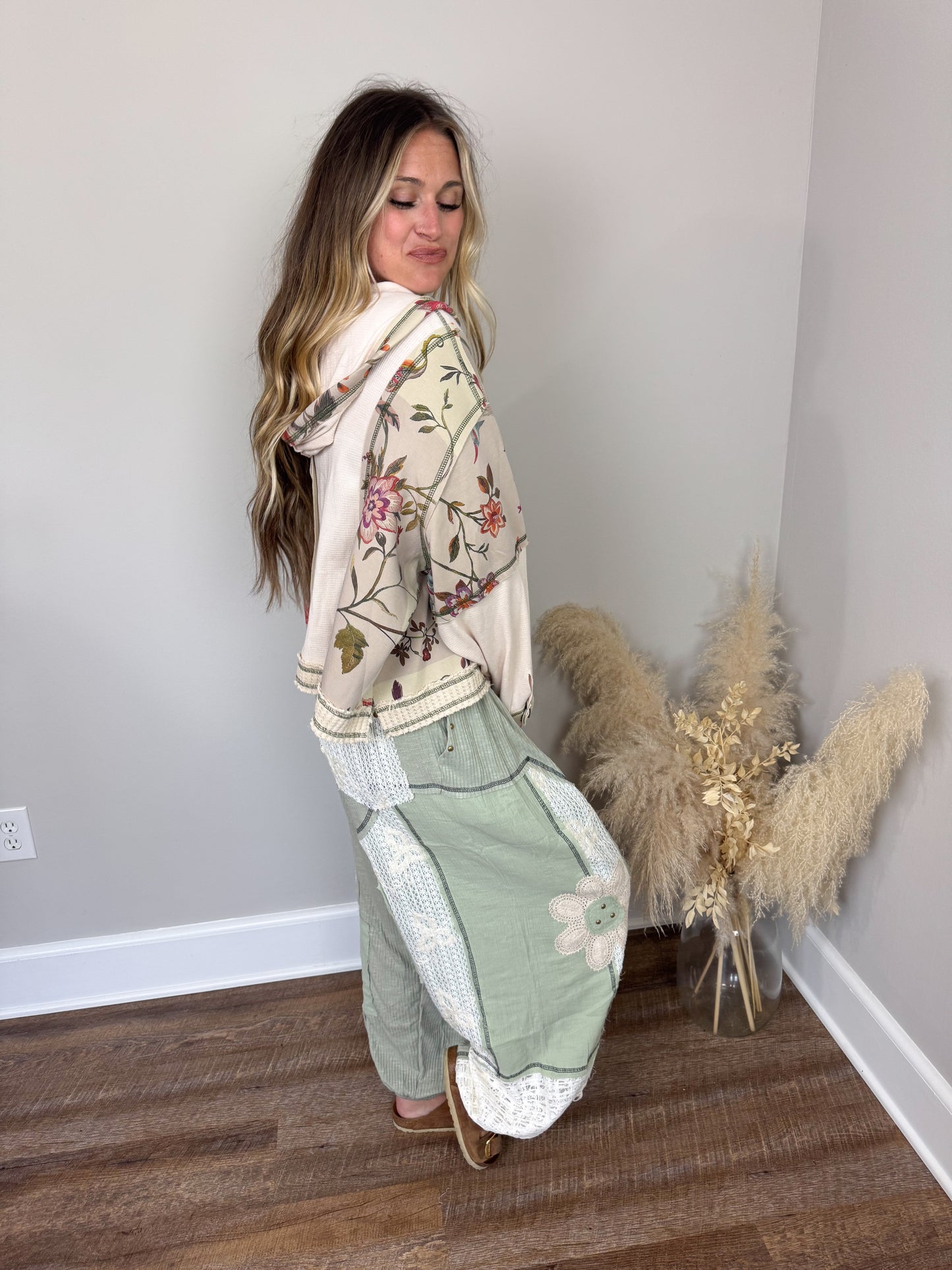 Oasis Contrast Hoodie | Floral