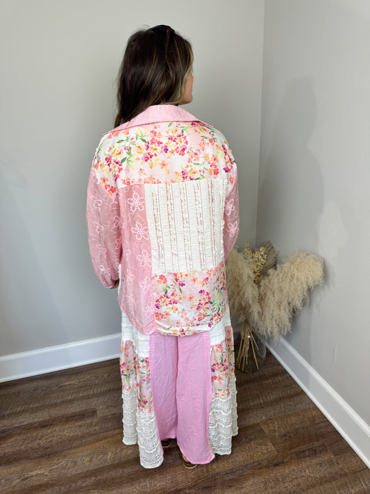 Revival Contrast Top | Pink