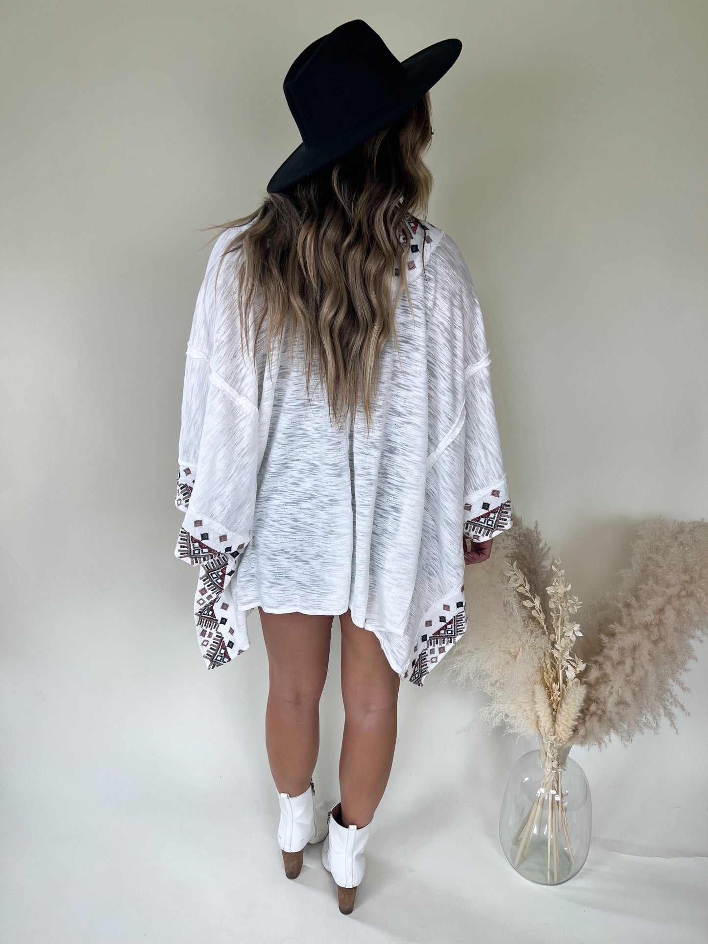 Taking Off Boho Kimono
