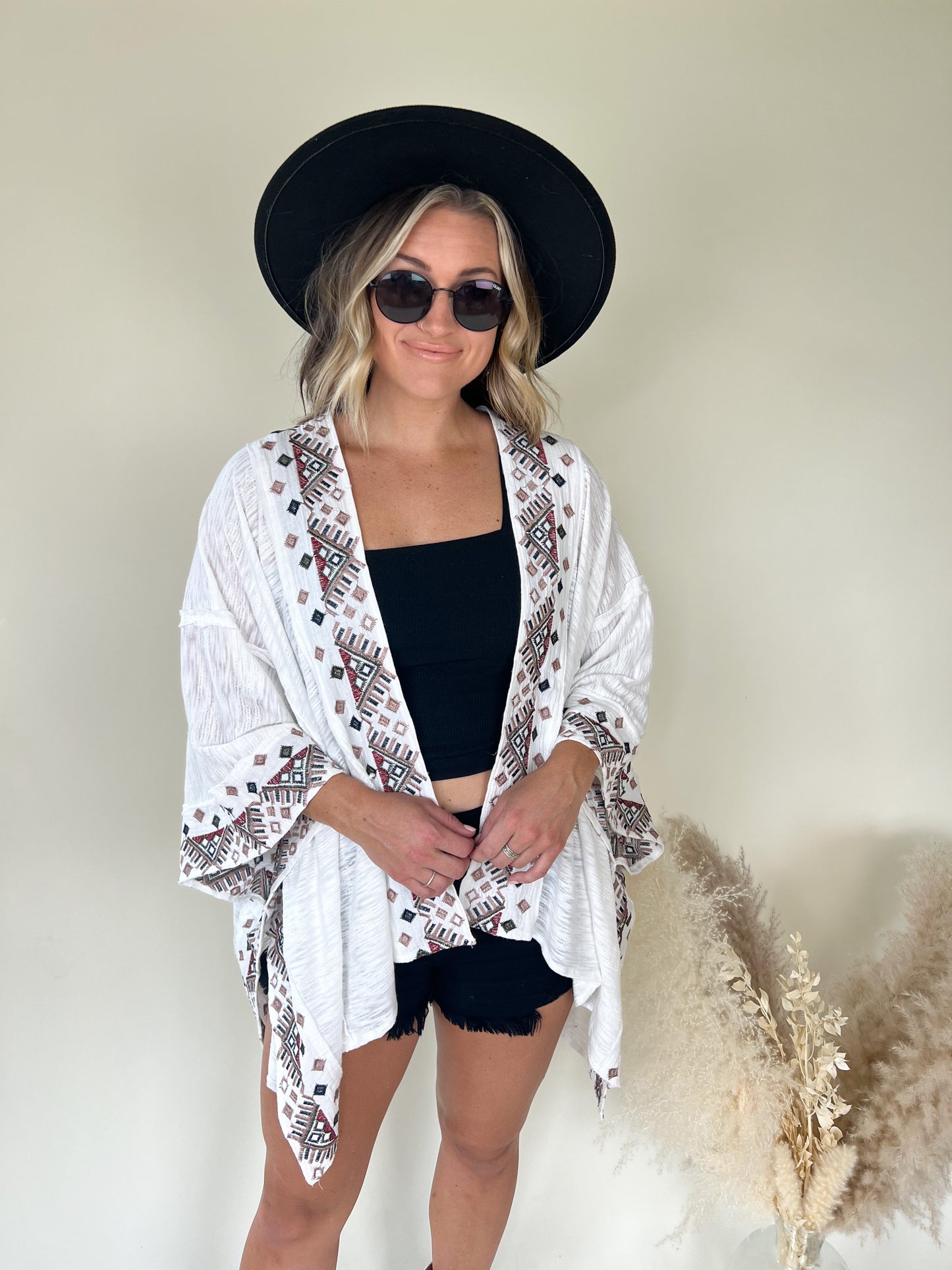 Taking Off Boho Kimono