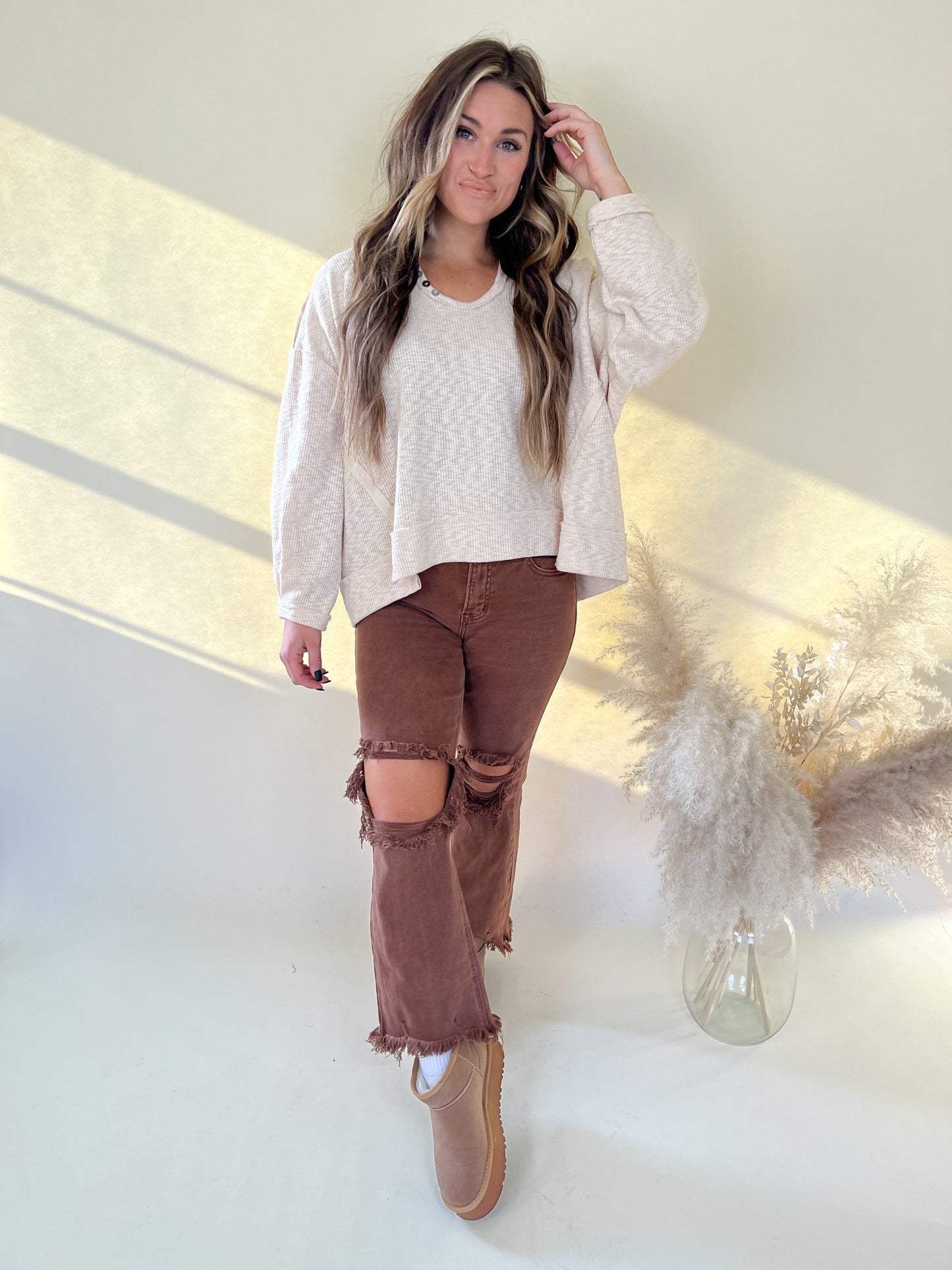 Keep Quiet Ribbed Top