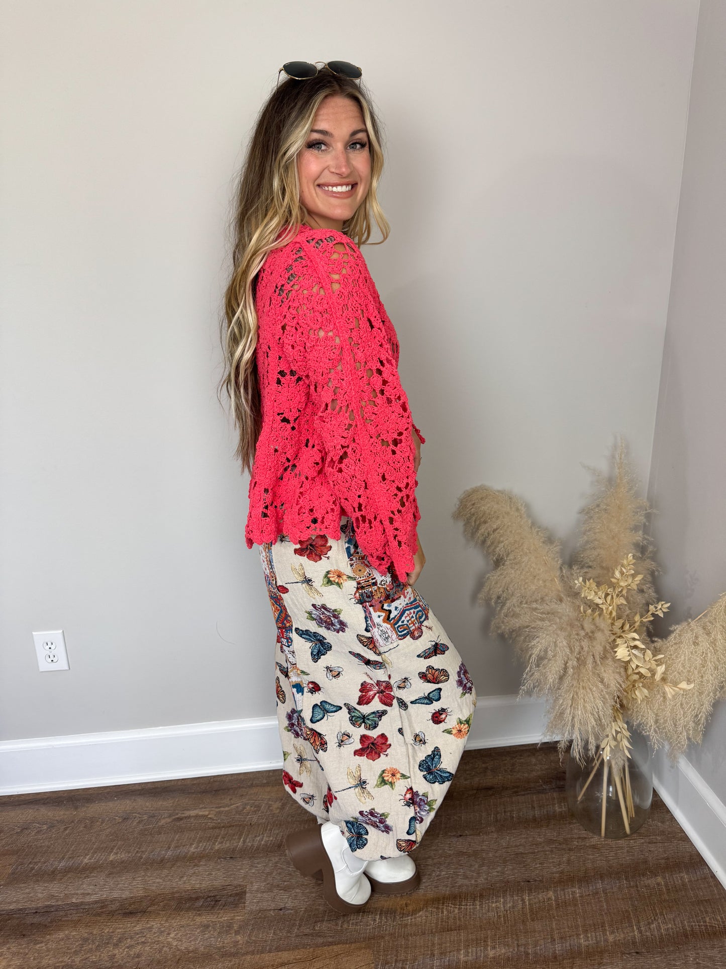 Crisp Morning Chenille Sweater | Apple Red