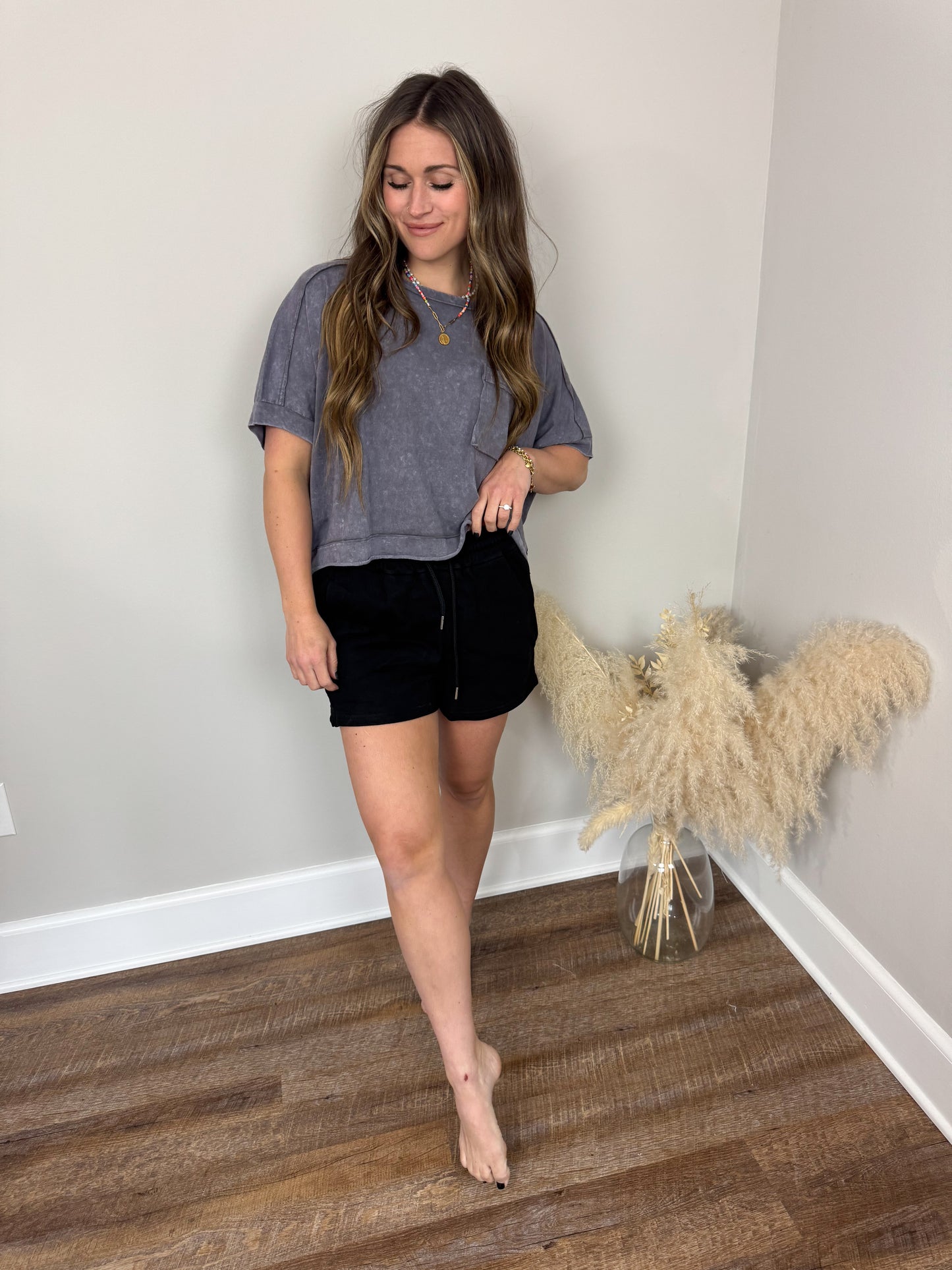Sable Washed T-Shirt | Denim