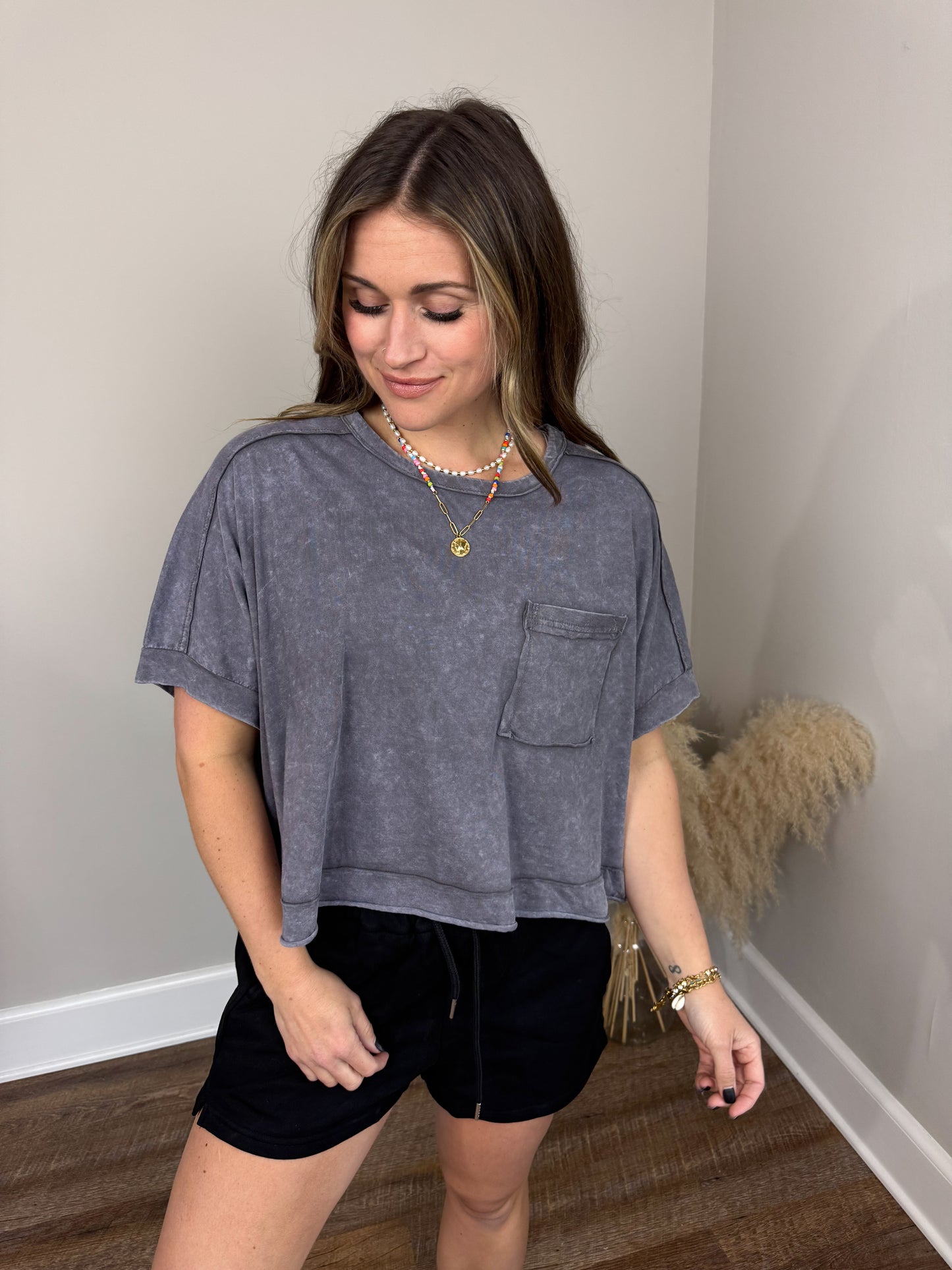 Sable Washed T-Shirt | Denim