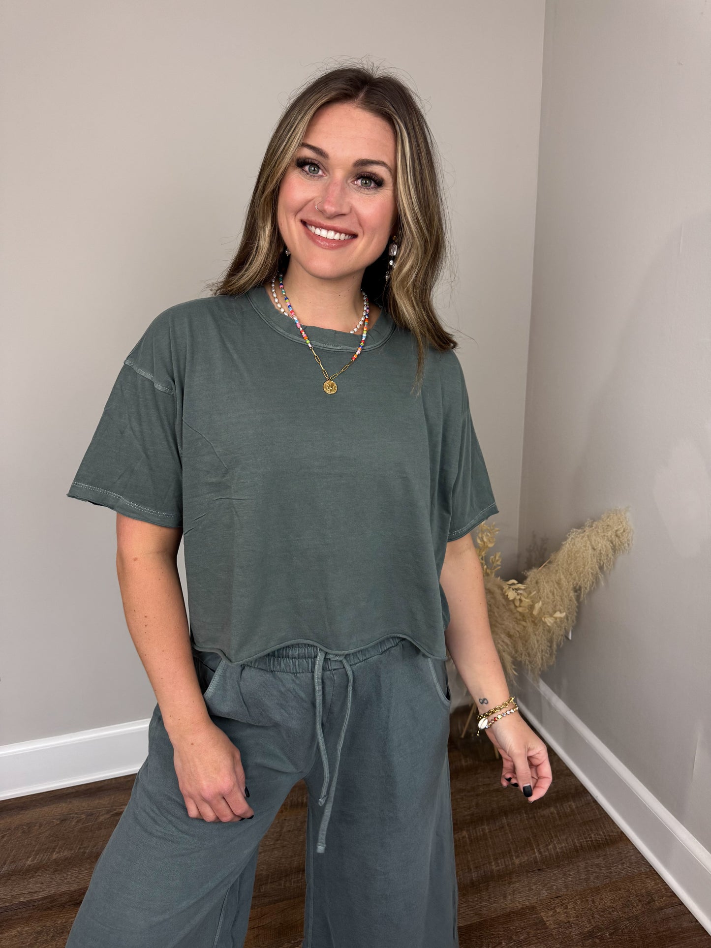 Barre Short Sleeve Top | Ash Jade