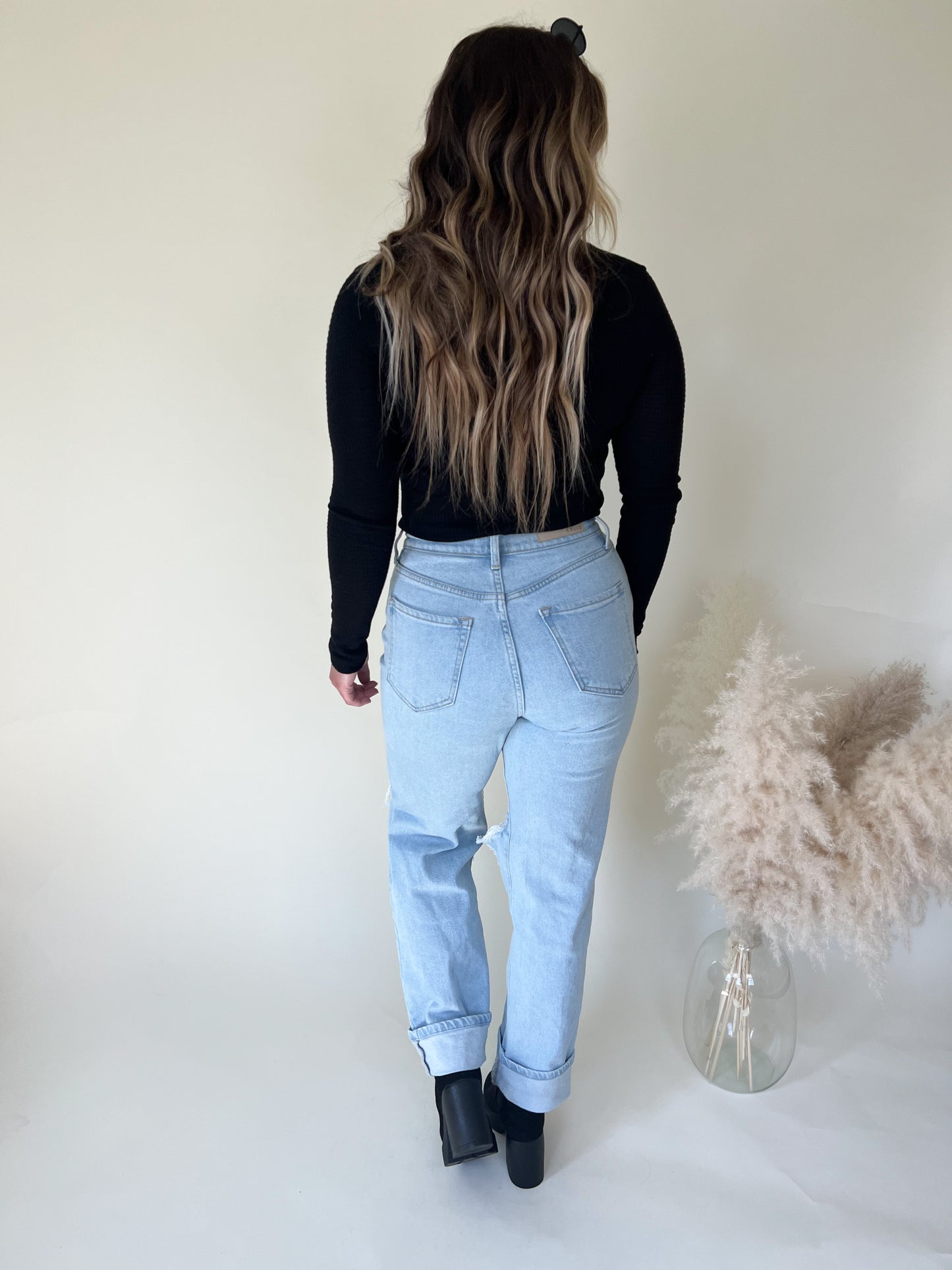 Best Life Waffle Knit Top | Black