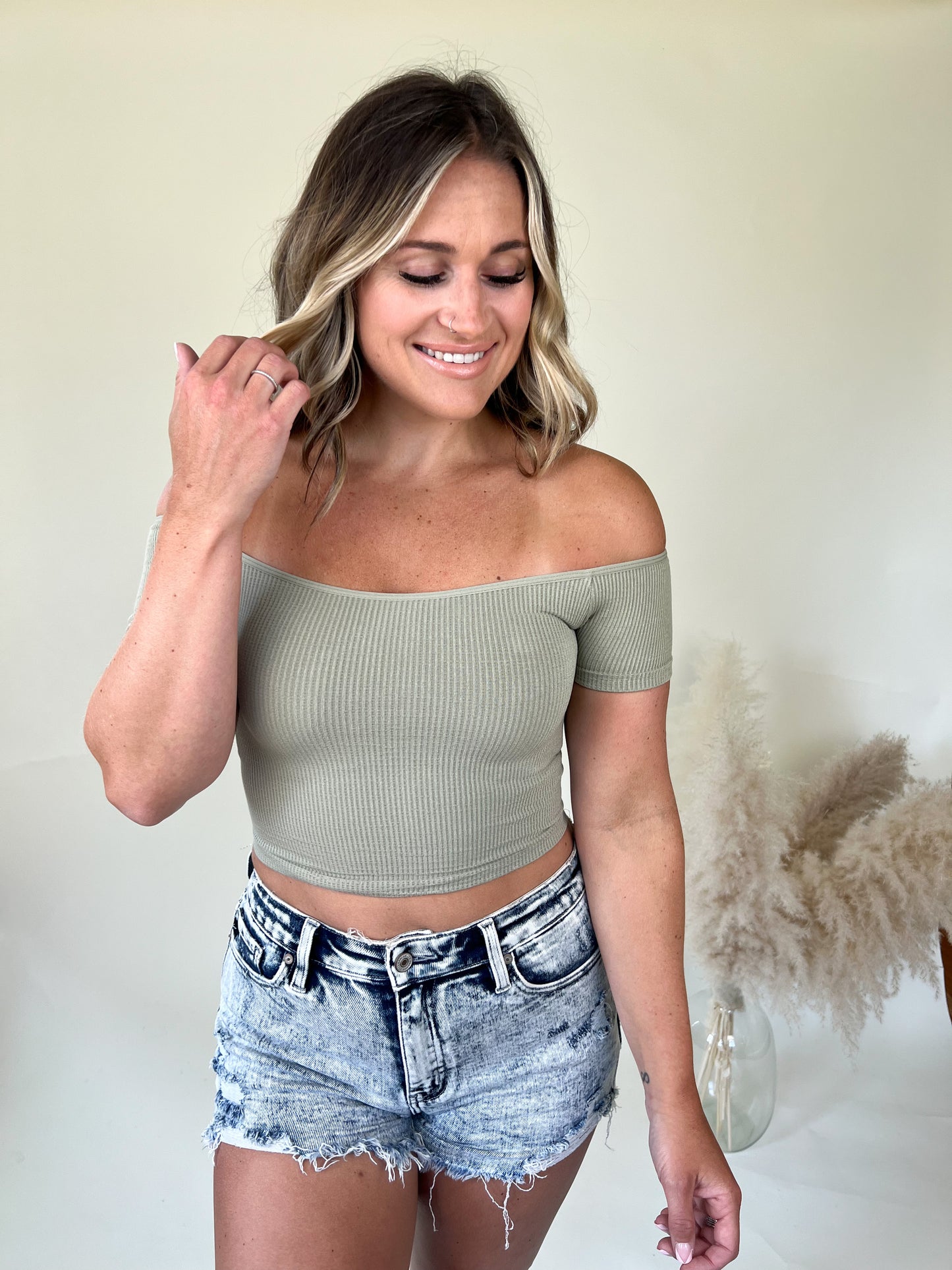 In a Dream Top | Light Moss