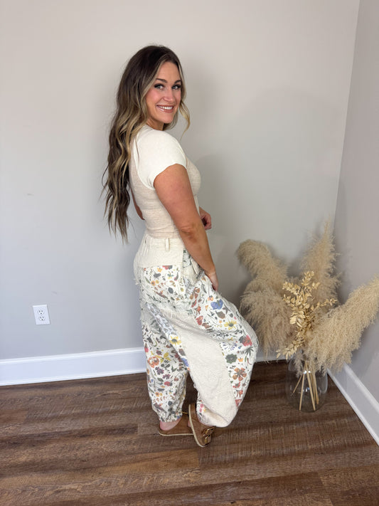 Armor Floral Joggers | Natural