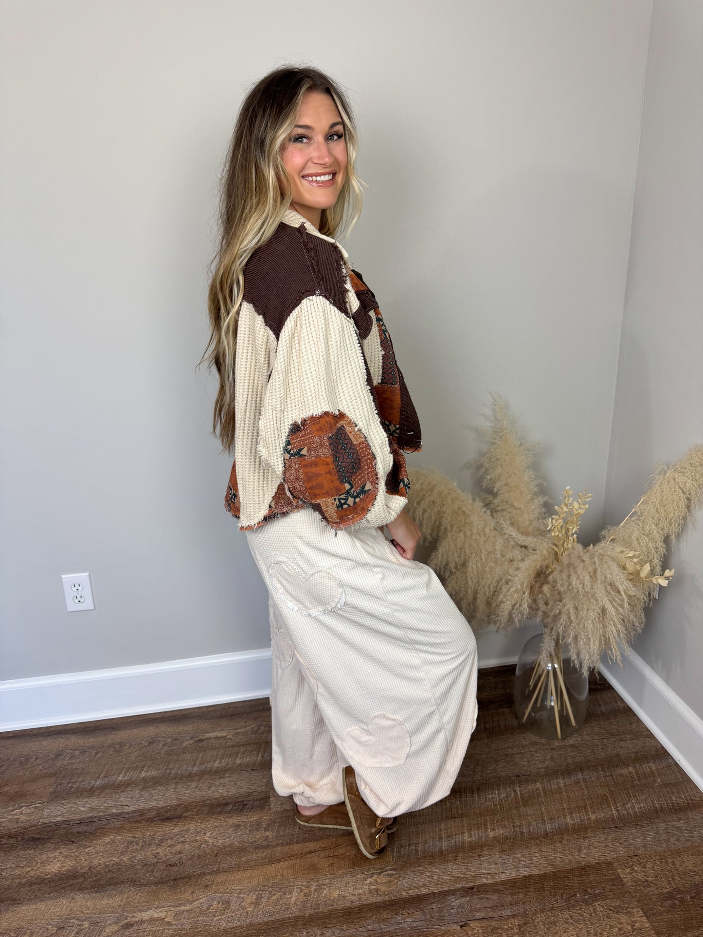 Autumn Stroll Contrast Jacket | Cream/Coco