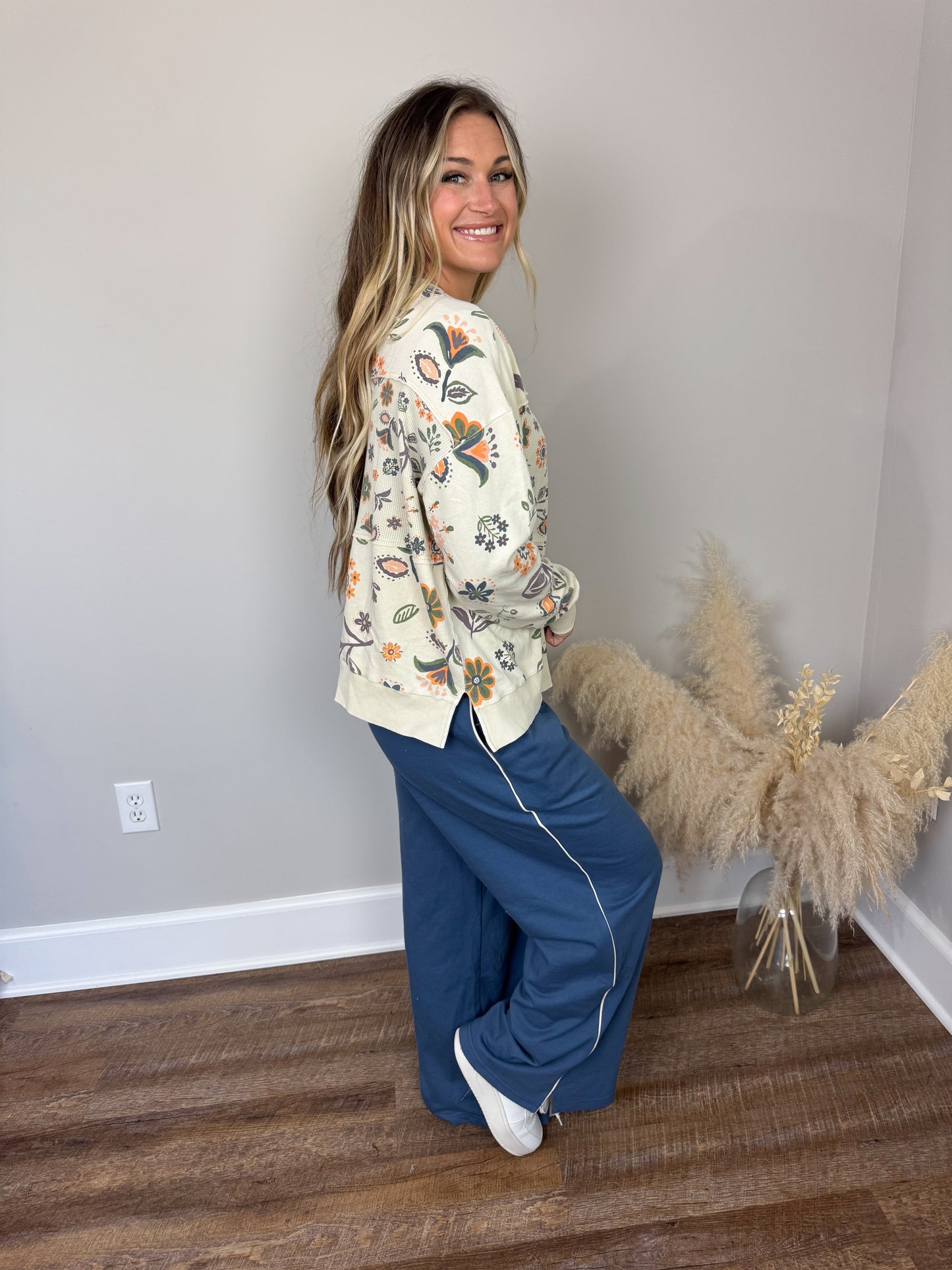 Evermore Printed Pullover | Natural