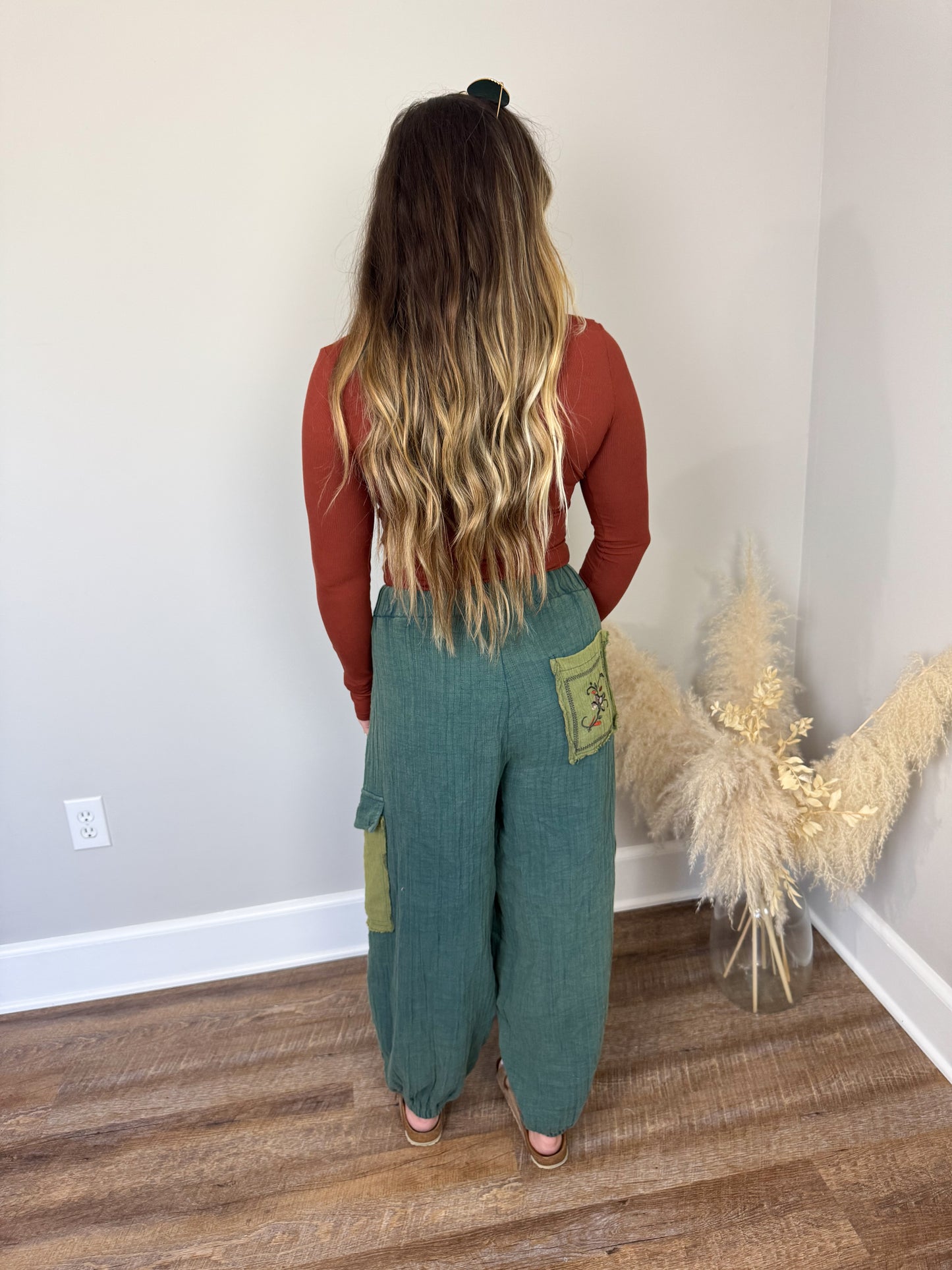 Clark Scoop Neck Long Sleeve | Rust