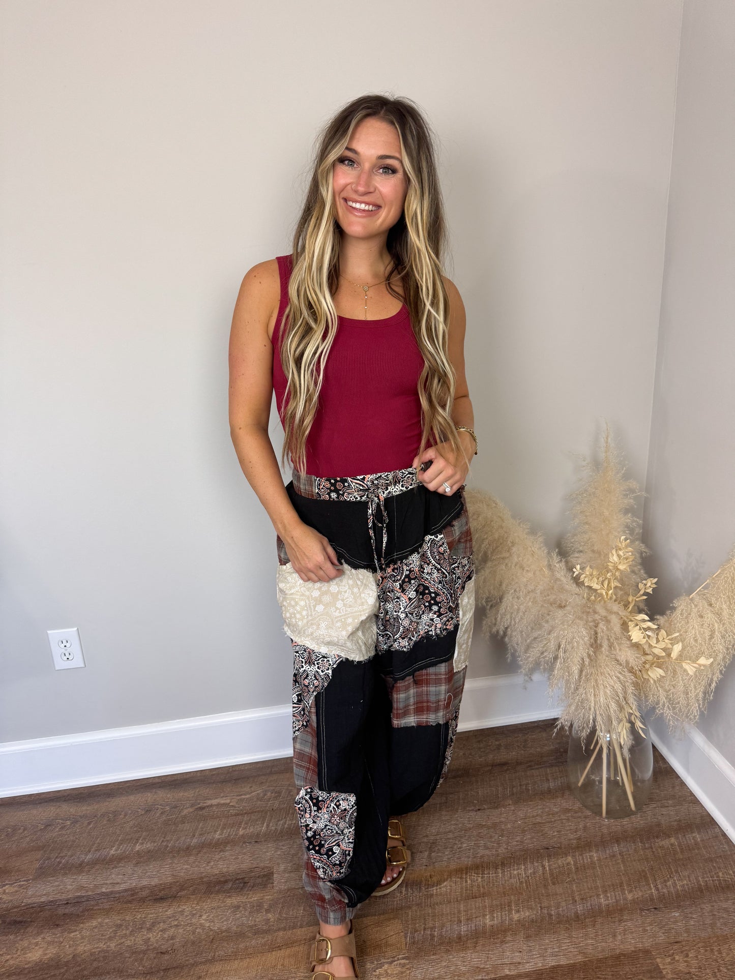 Clark Scoop Tank Top | Burgundy