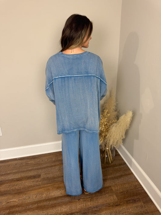 Delta Terry Top | Blue