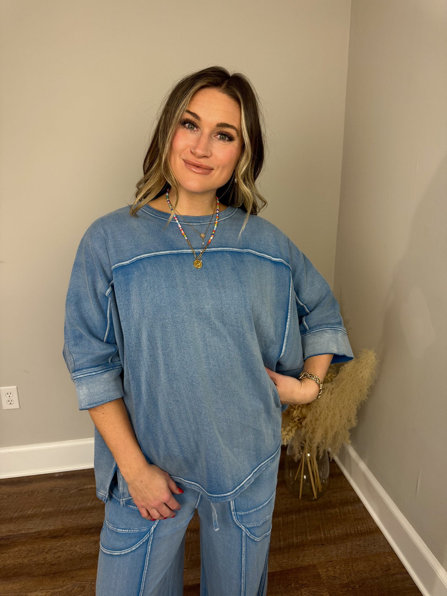 Delta Terry Top | Blue