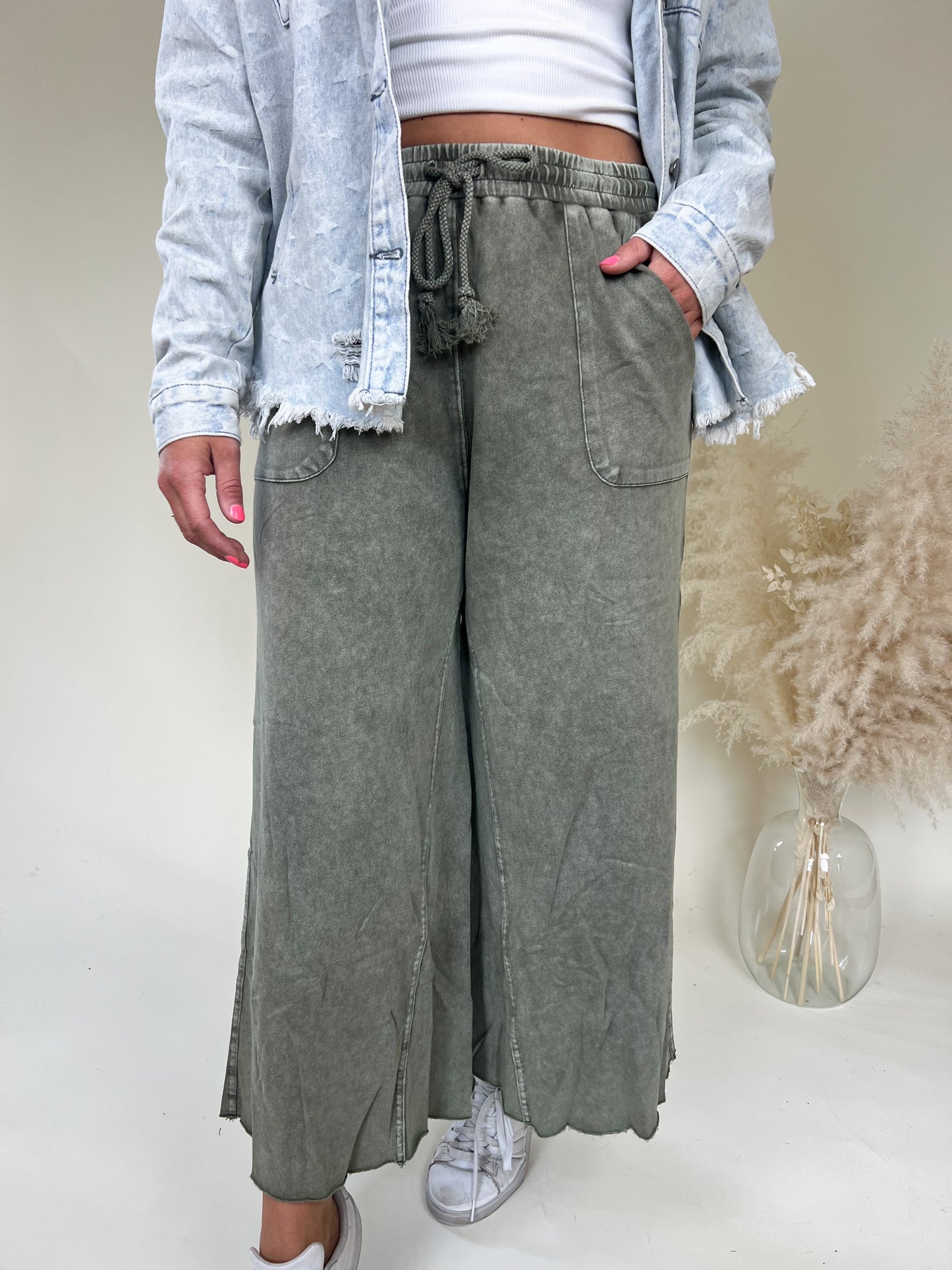 Noah Wide Leg Pants | Ash