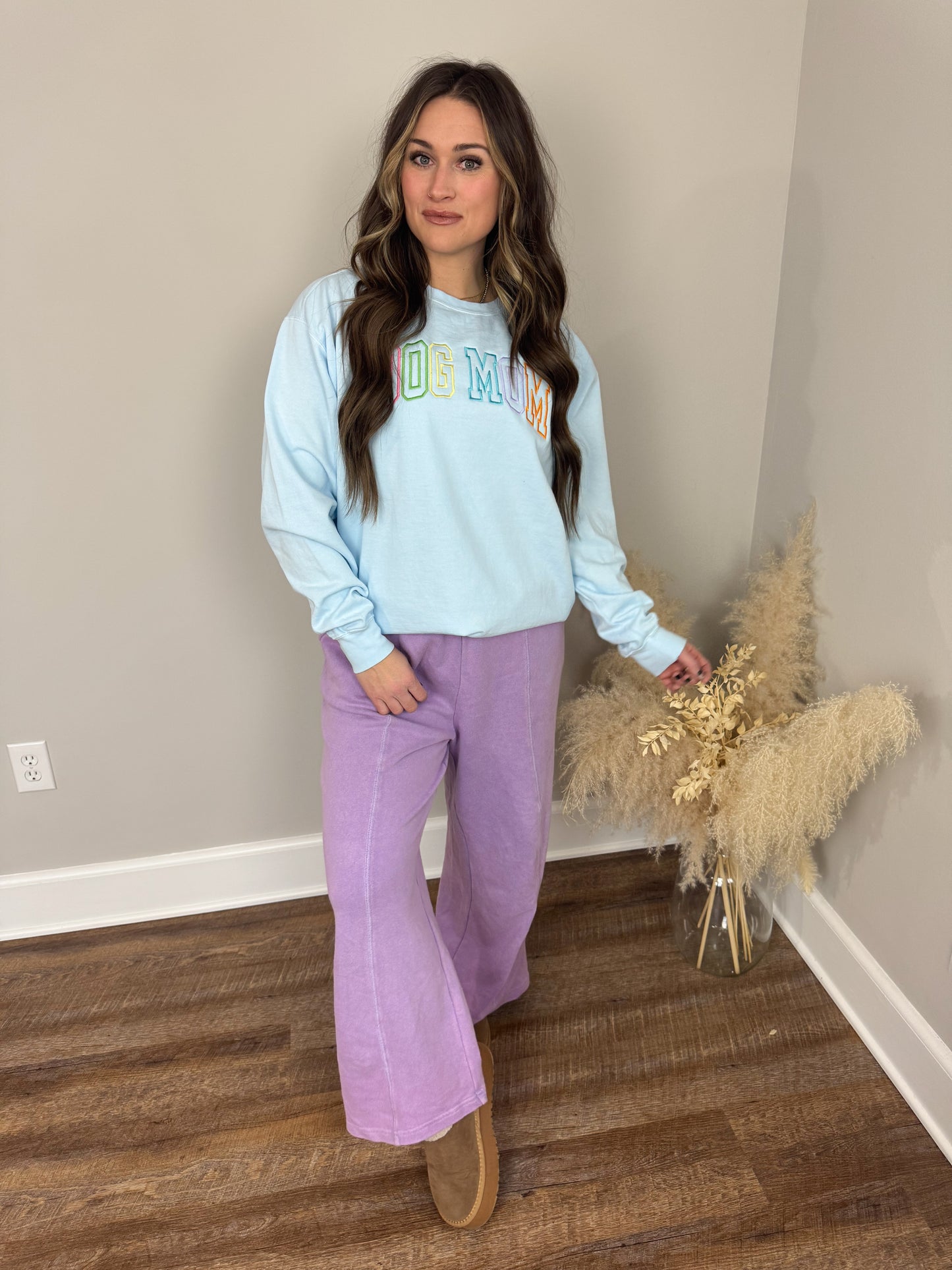Dog Mom Sweatshirt | Chambray