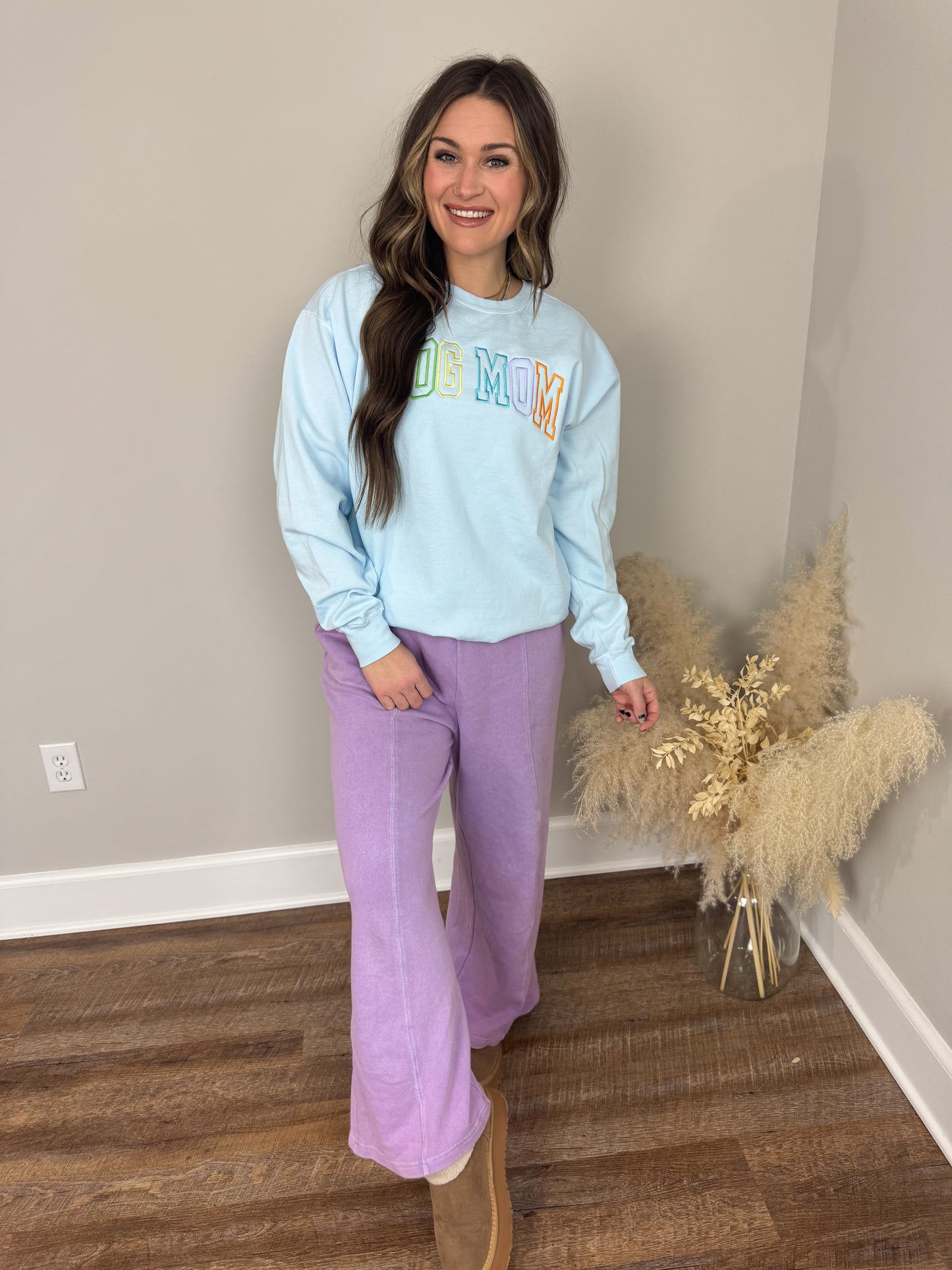 Dog Mom Sweatshirt | Chambray