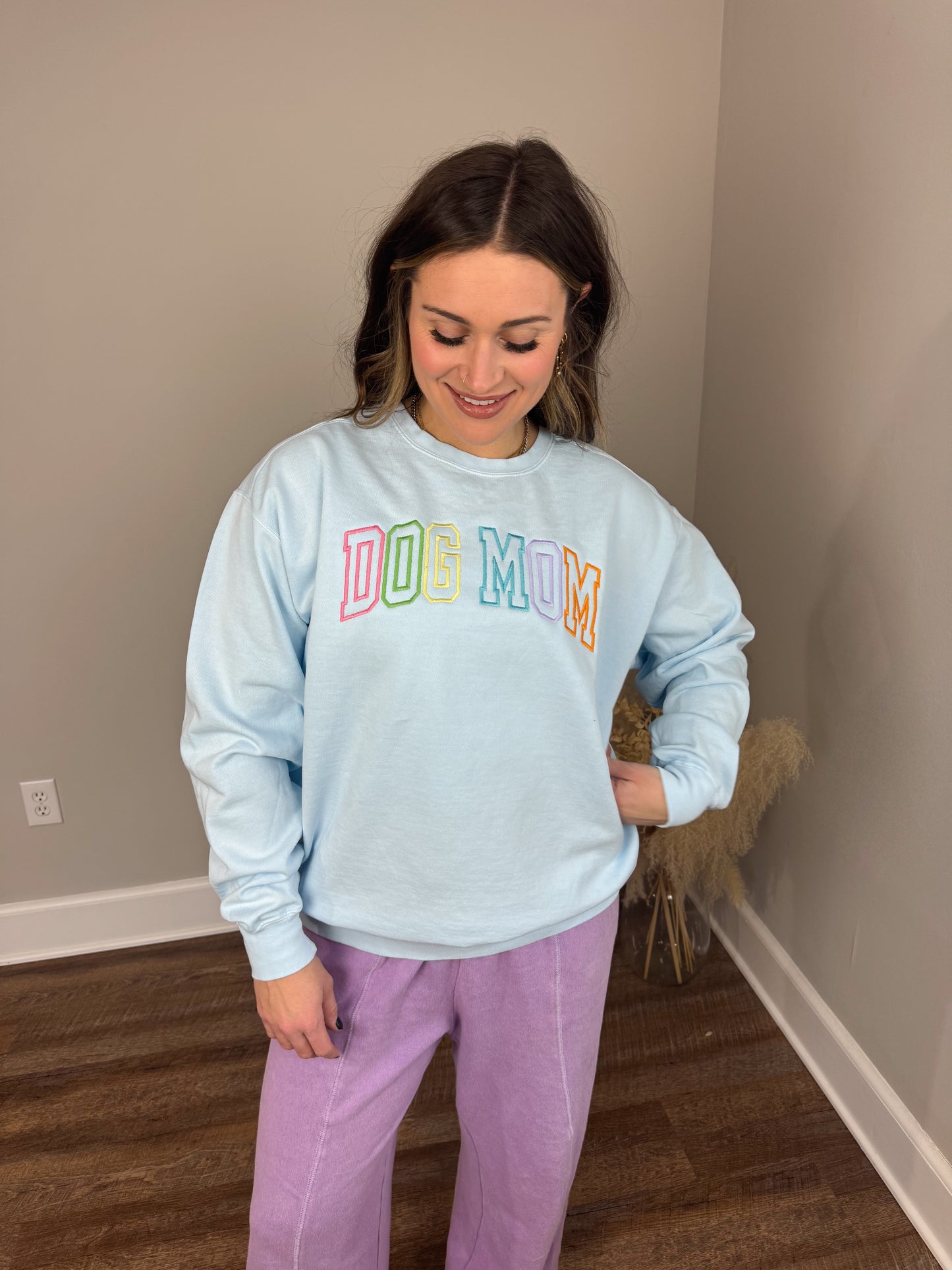 Dog Mom Sweatshirt | Chambray