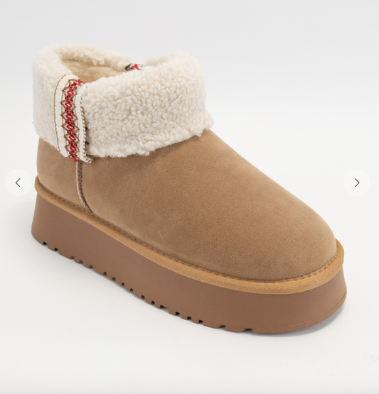 Robbie Platform Bootie | Camel FINAL SALE